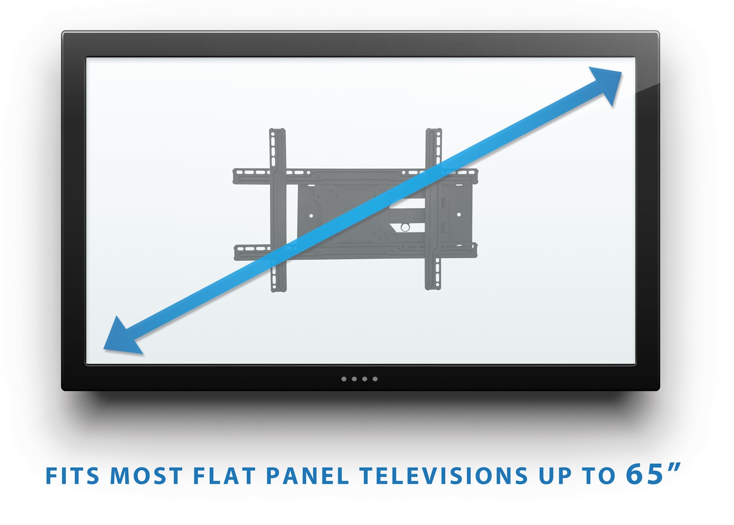 Mount-It! TV Mount Full Motion Indoor Wall Tv Mount Fits TVs up to 70 ...