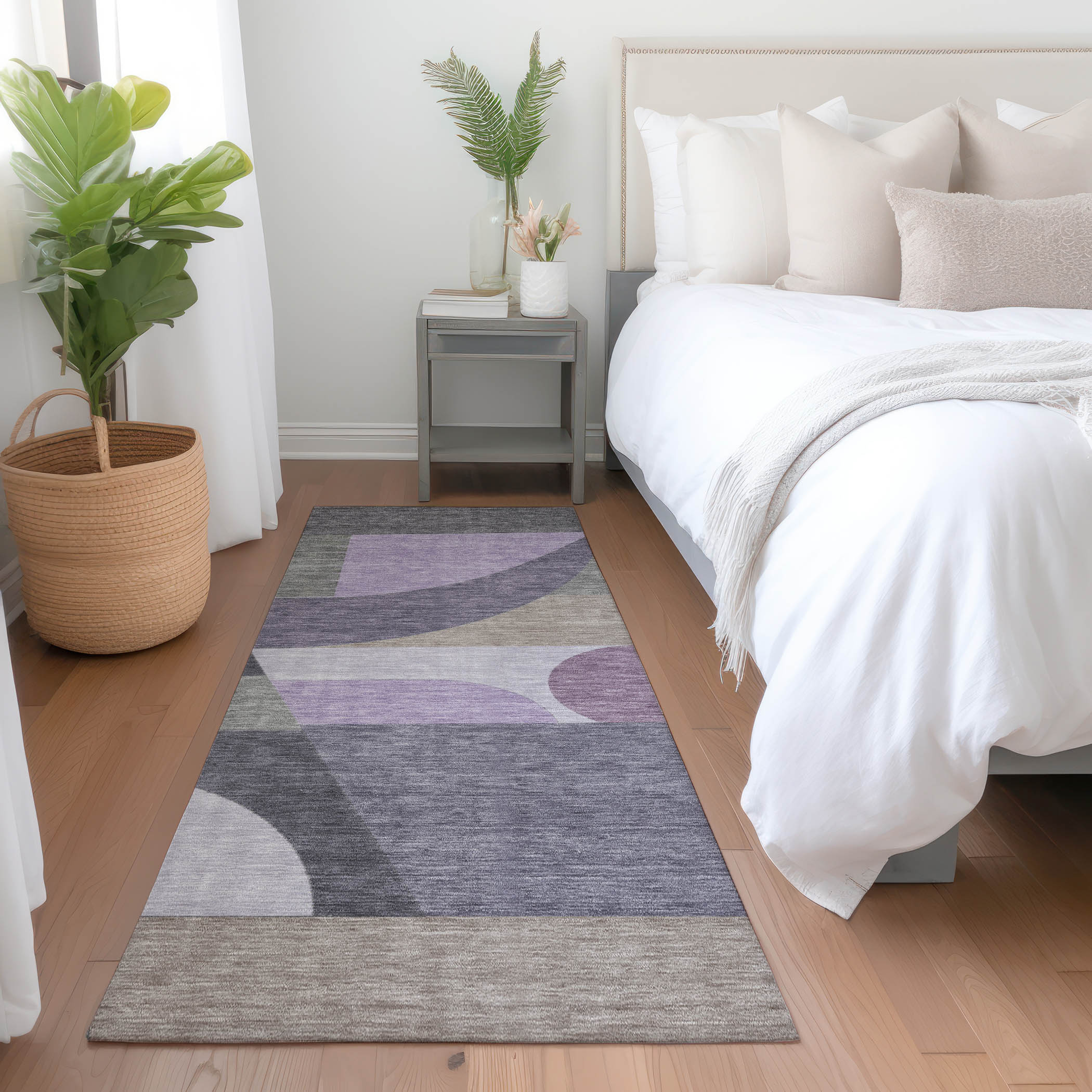 Addison Rugs ACN1667PP2X8 Chantille ACN1667PP 2 x 7 (ft) Loomed Polyester Purple Rectangular Indoor/Outdoor Machine washable Area rug