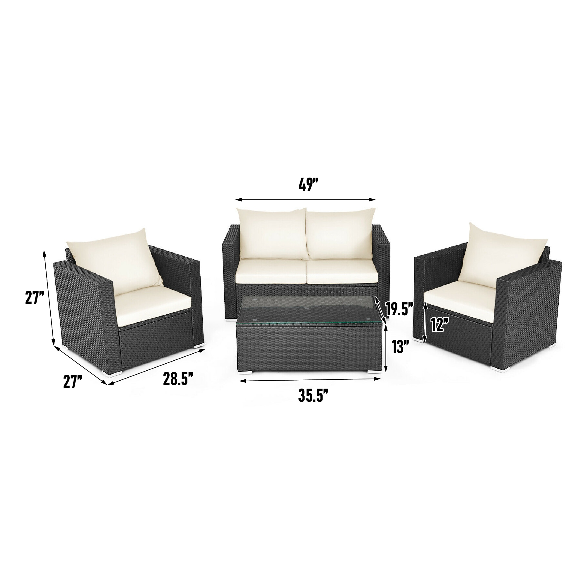 LIVIZA OUS65410BCR-X Patio-Conversation-Sets - View #2