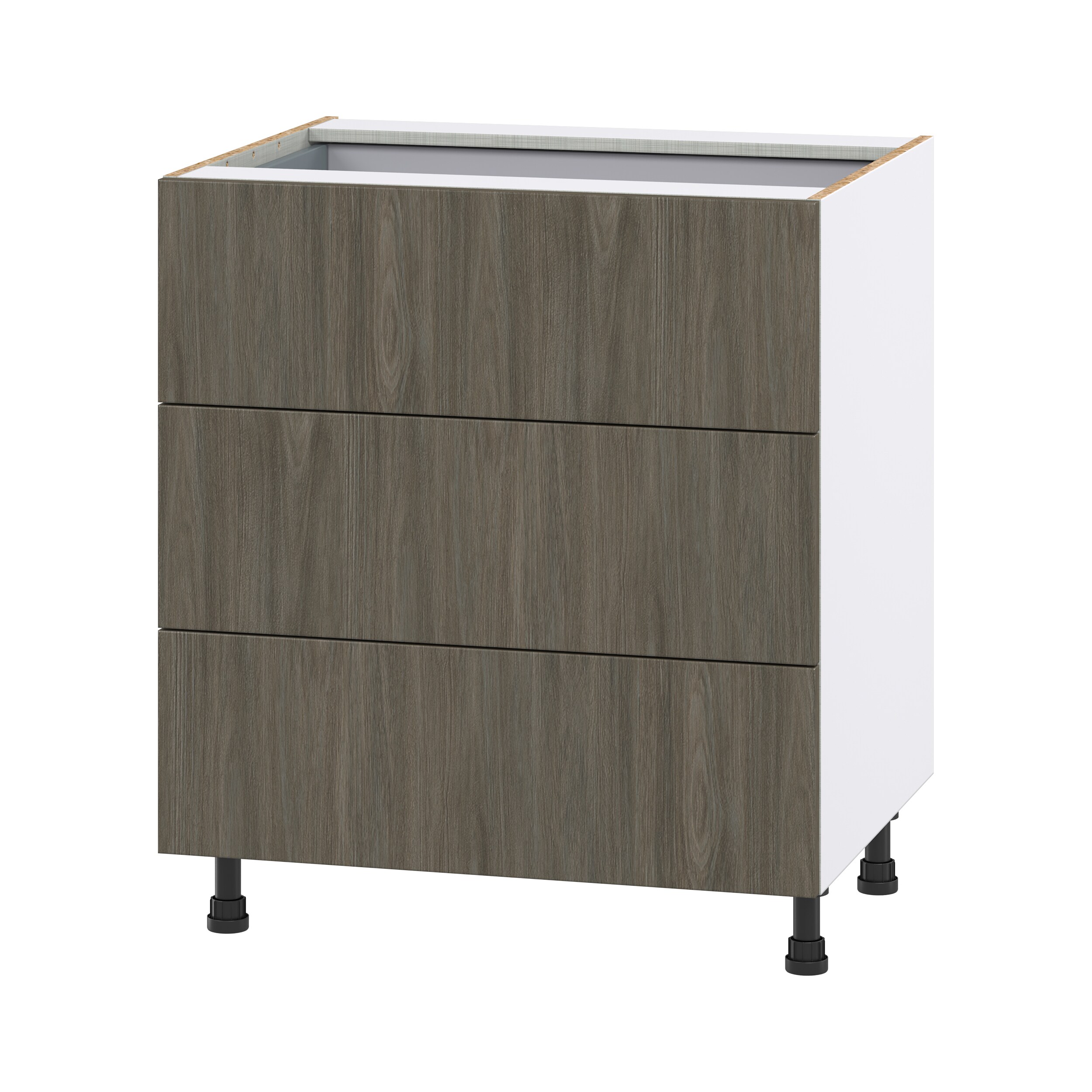 Hugo&Borg DSB3DA30I1-SA Savane 30-in W x 34.5-in H x 24-in D Textmel 4 -Drawers Drawer Base Fully assembled Cabinet ( Flat panel Slab )