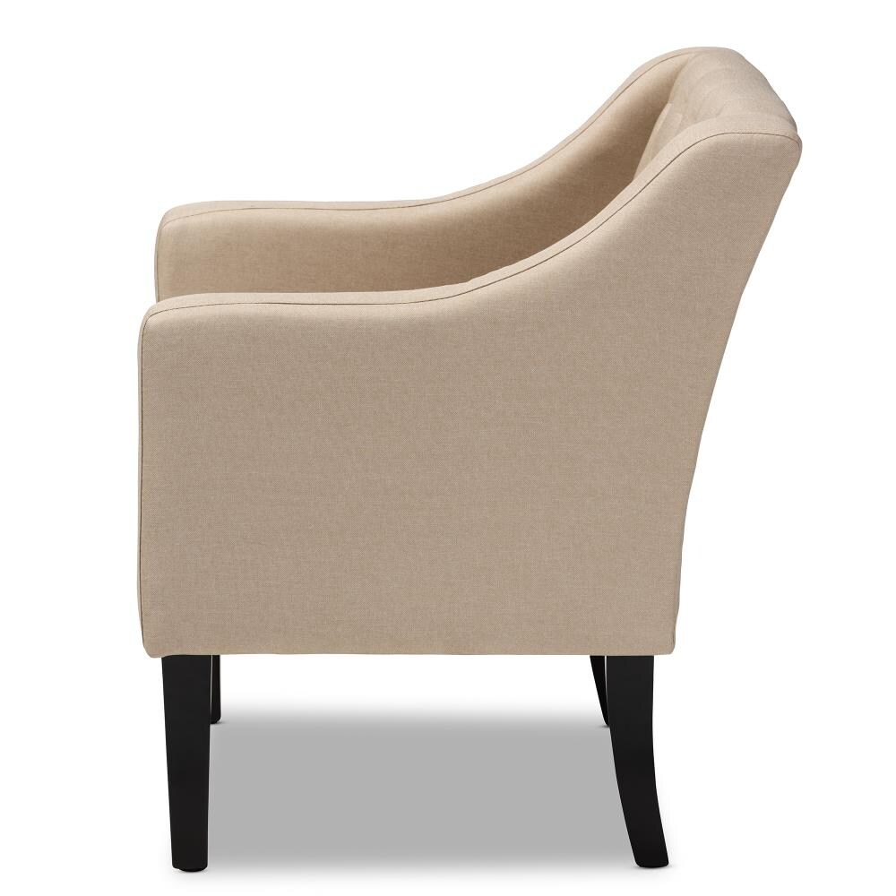 Baxton Studio Brittany Modern Beige Accent Chair in the Chairs