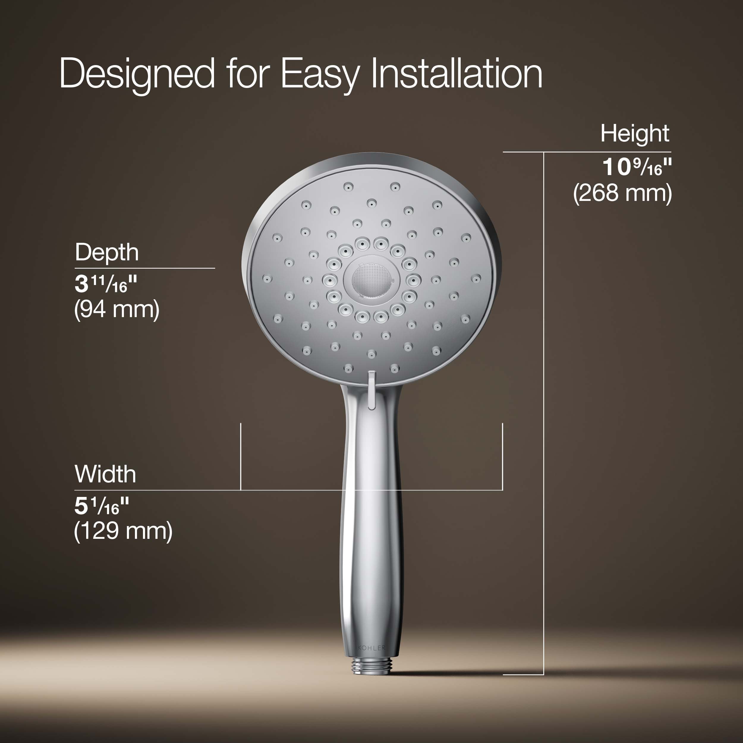 KOHLER K-22165-G-CP Fixed-Showerhead - View #3