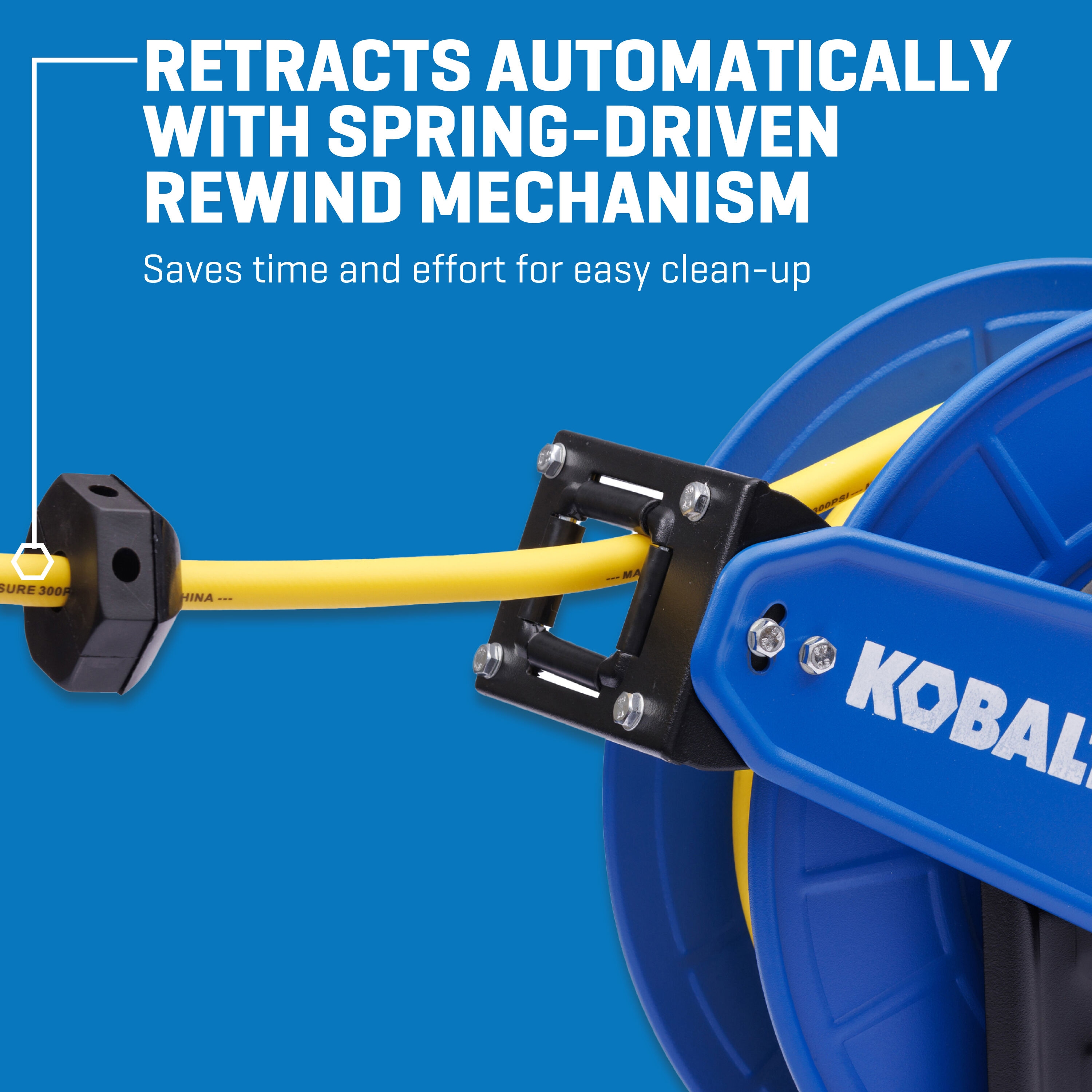 Kobalt Kobalt Retractable Hose Reel with 3/8-in x 50-ft Hybrid Hose in the Air  Compressor Hoses department at