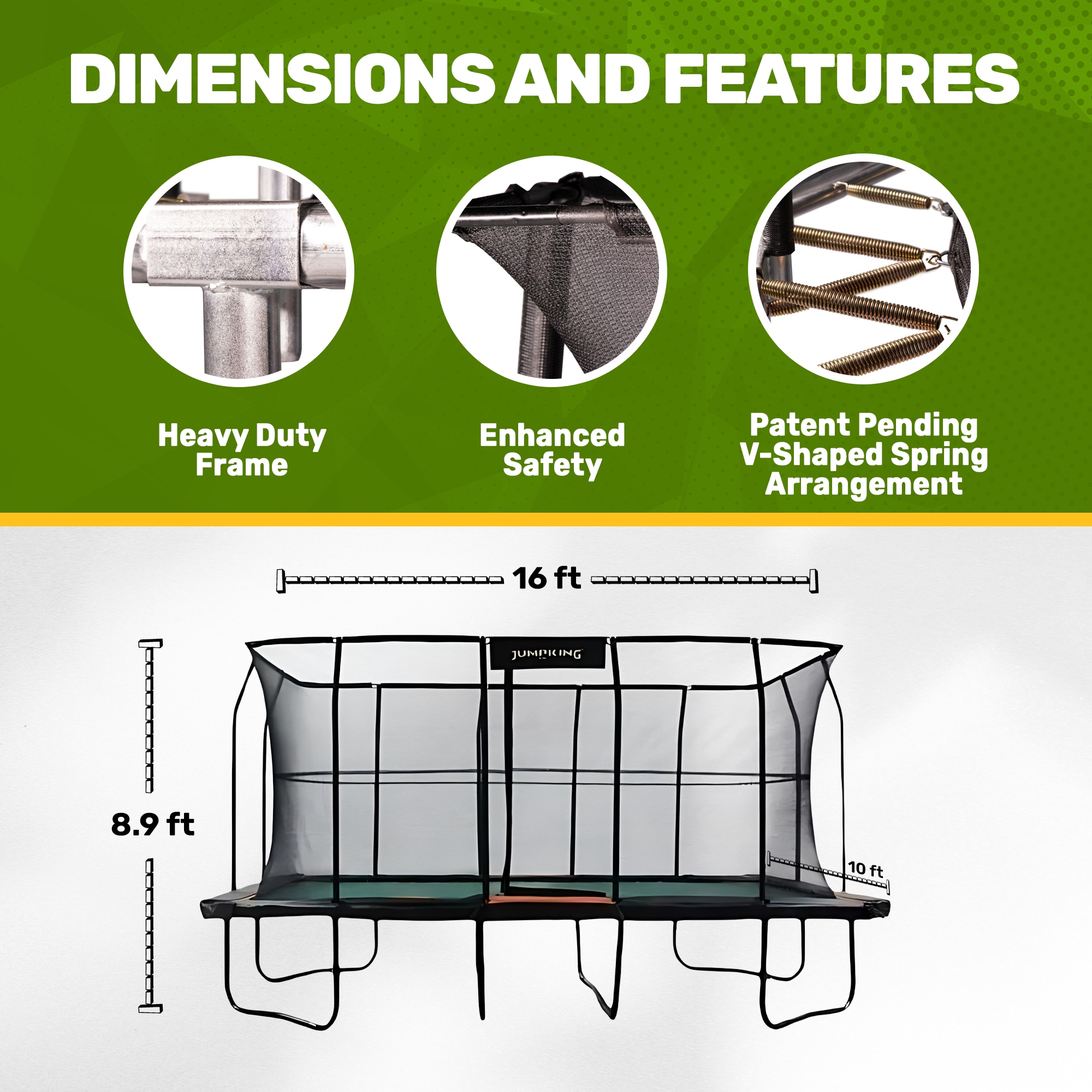 Jumpking JKRC1016HEC3V2 trampolines - View #2