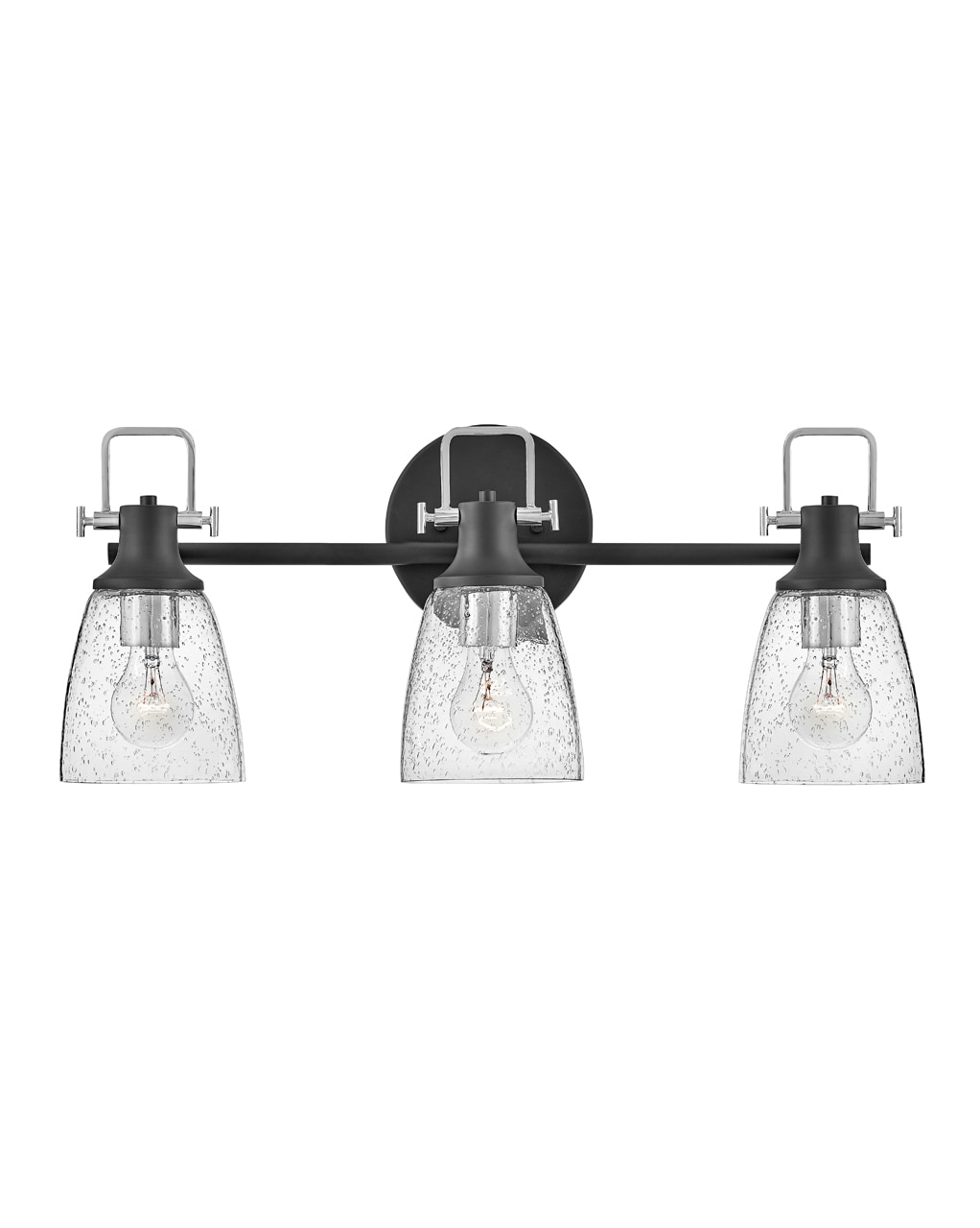 Hinkley 51273BK-CM Easton 24-in 3 -Light Gloss Chrome Industrial Vanity light