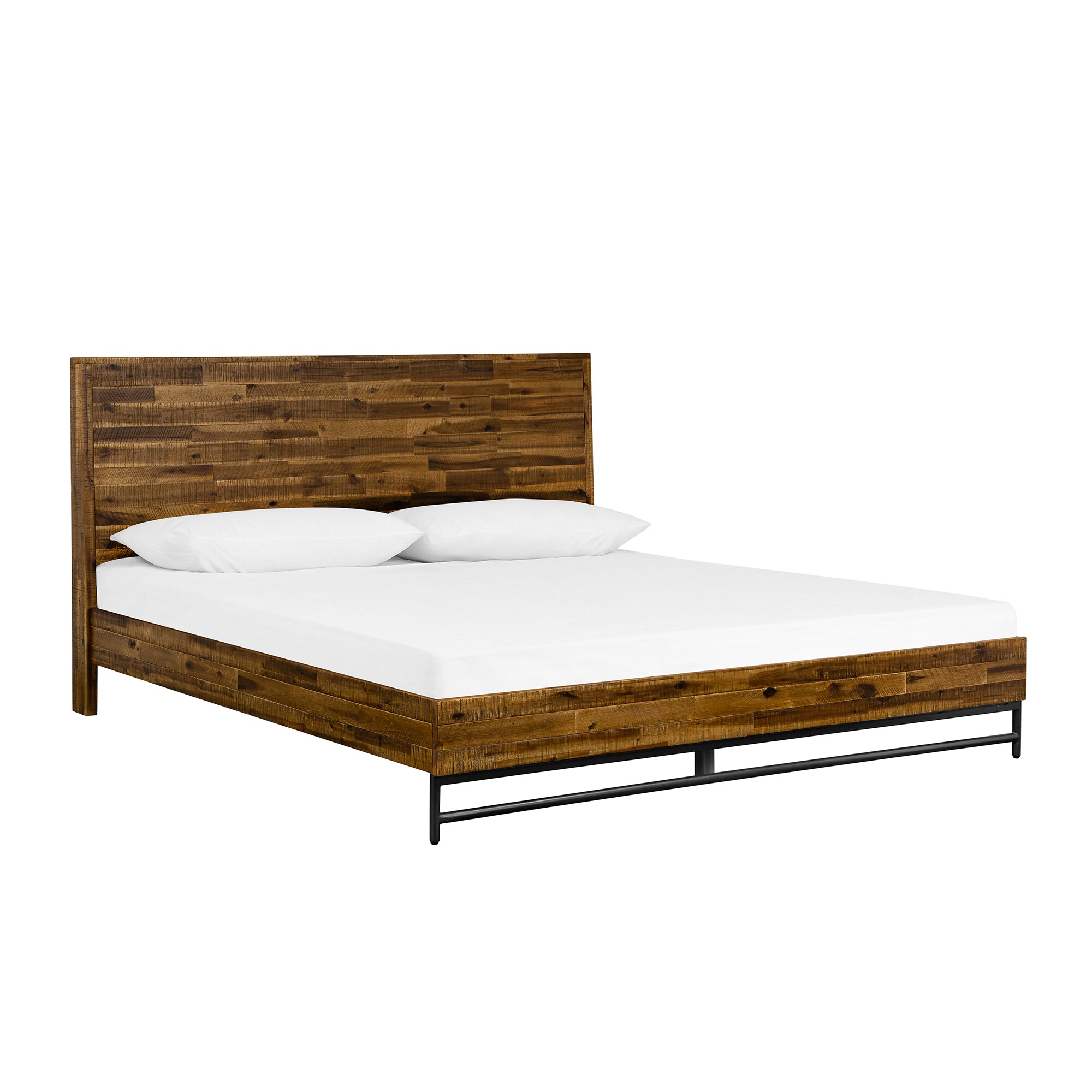 Armen Living LCCUBDACKG Cusco Antique Acacia King Wood Platform Bed