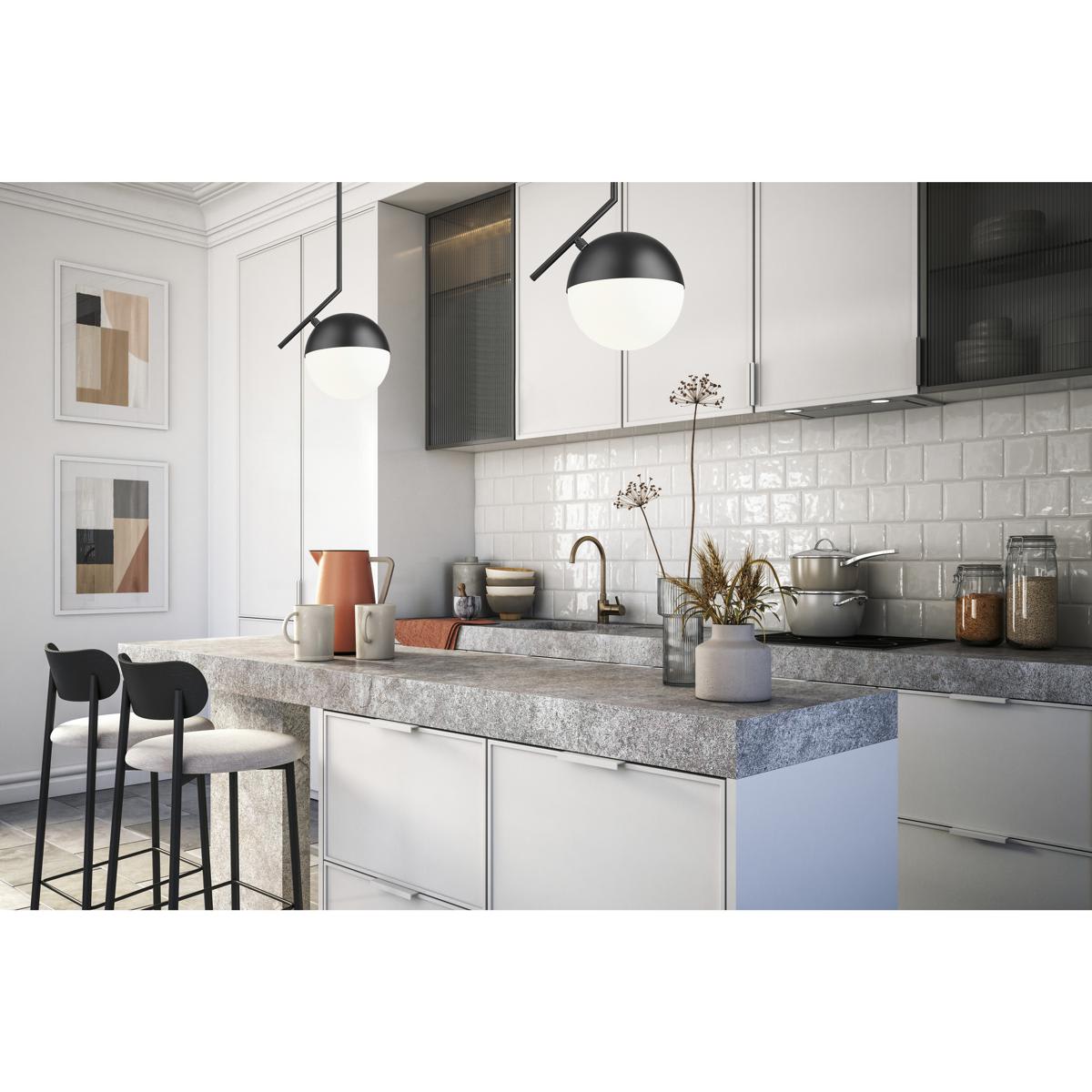 Z-Lite 7517P11-MB Realm Sphere 1 Light 1075 inch Matte Black Pendant ...