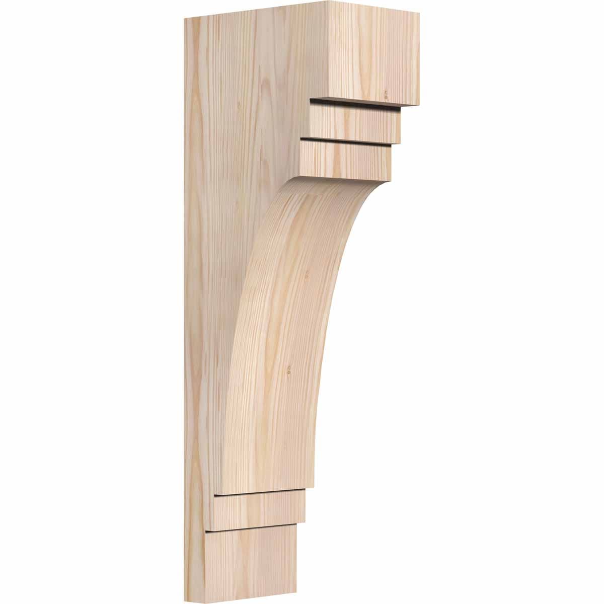 Ekena Millwork COR06X08X24PEC00SDF 5.5-in x 8-in x 24-in Pescadero Unfinished Douglas fir Wood Paintable/Stainable Corbel