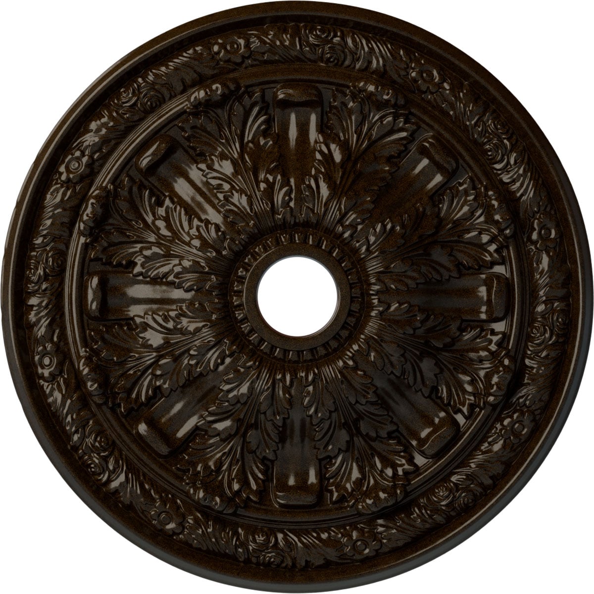 Ekena Millwork CM30FLBZS Flagstone 30-Inches W x 30-Inches L Painted Bronze Polyurethane Whole Ceiling Medallion