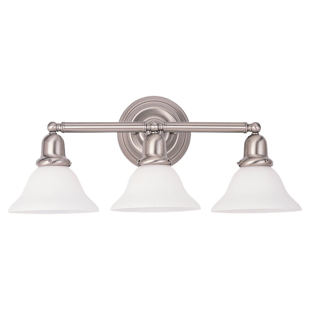 Sea Gull Lighting 44062-962 Sussex 24-in 3-Light Brushed Nickel Transitional Vanity Light