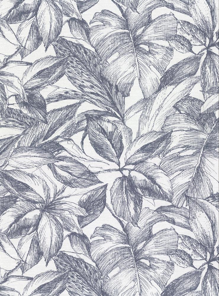Warner Textures 2910-2741 60.8-Sq. Feet Denim Vinyl Textured Ivy/Vines 3D Unpasted Wallpaper