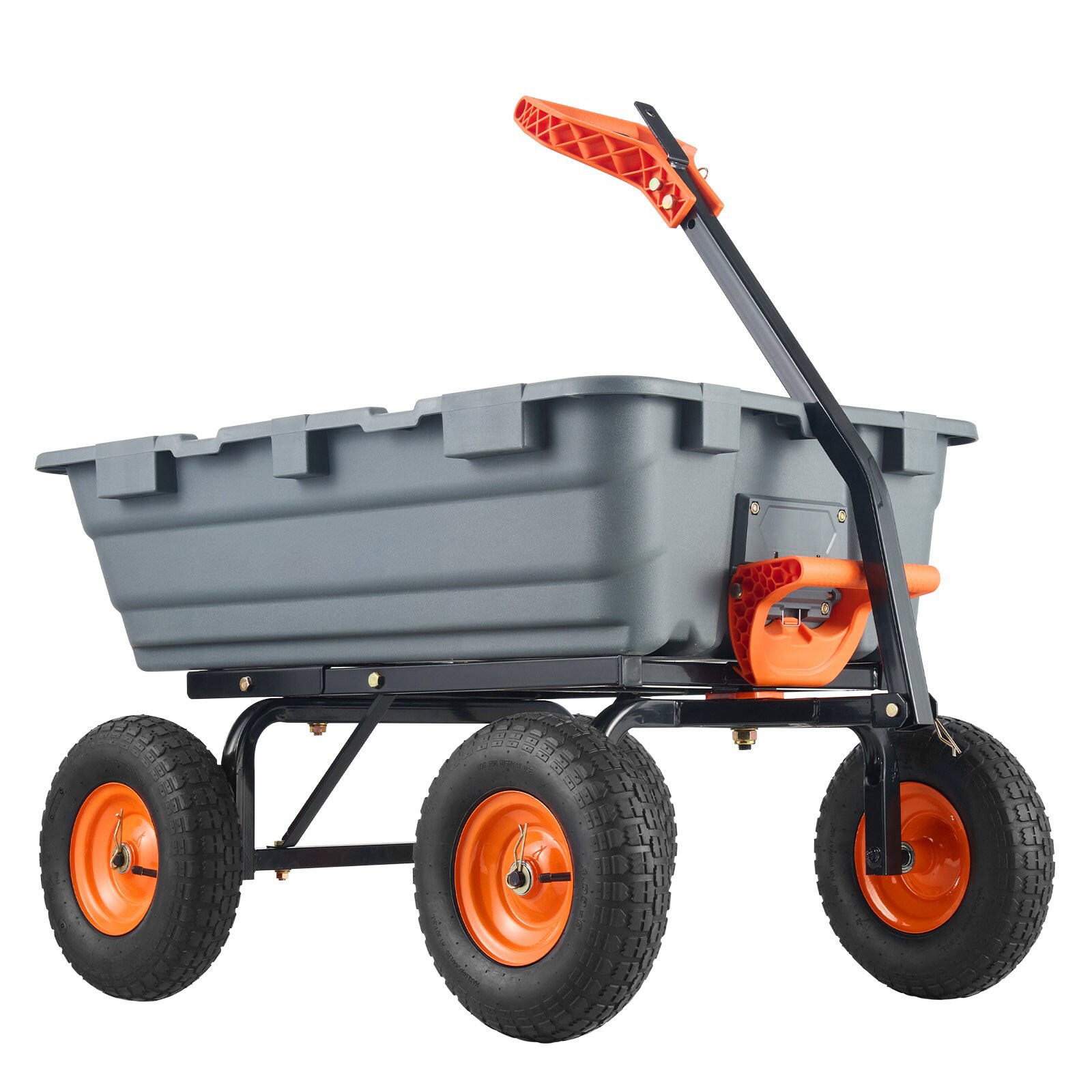 GIVIMO Garden Dump Cart With Poly Bed 1200 Lb Capacity And 13 Inch Wheels