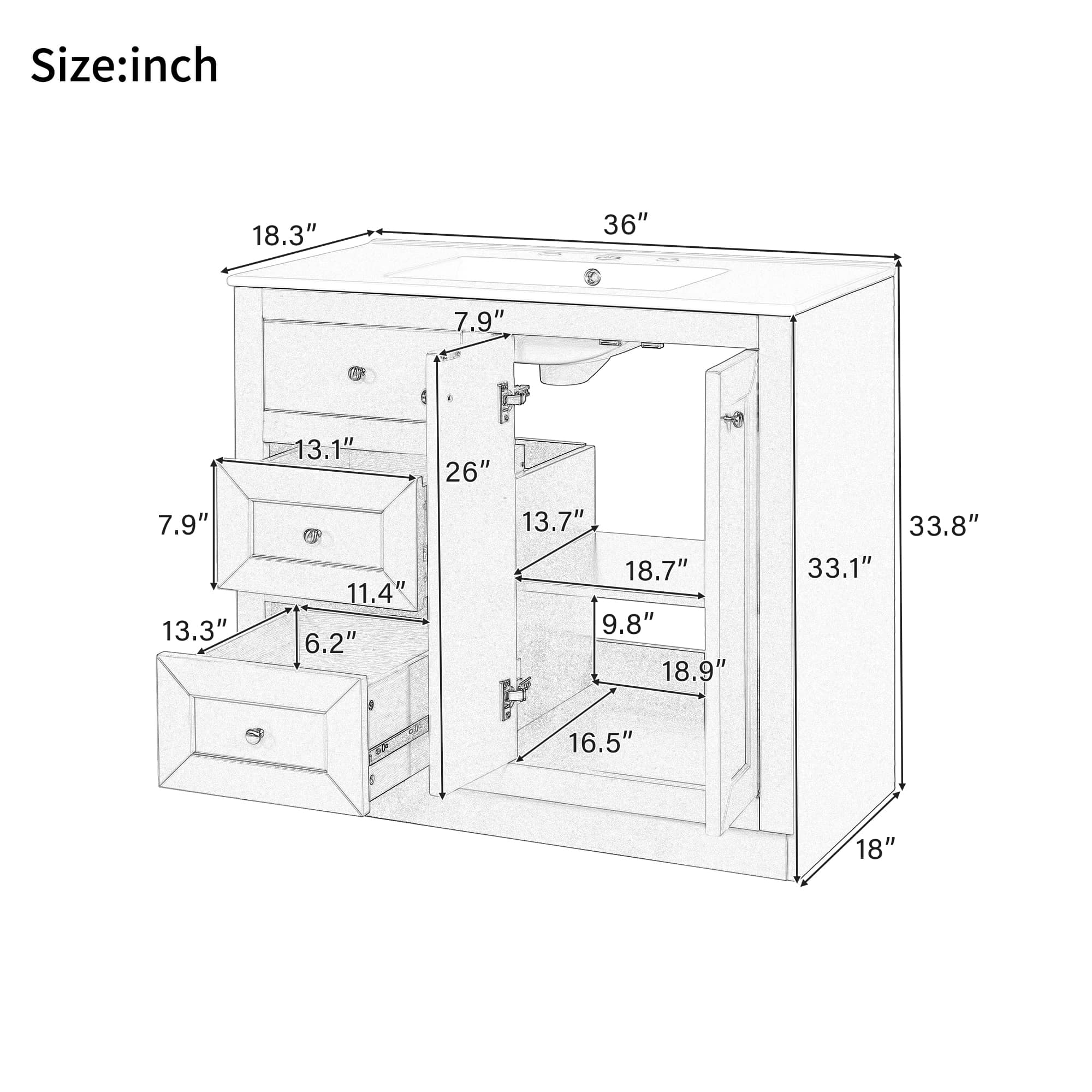 Vynxaria LEXY1368-DJYS-SZT138 Bath-Vanity-Combo - View #9