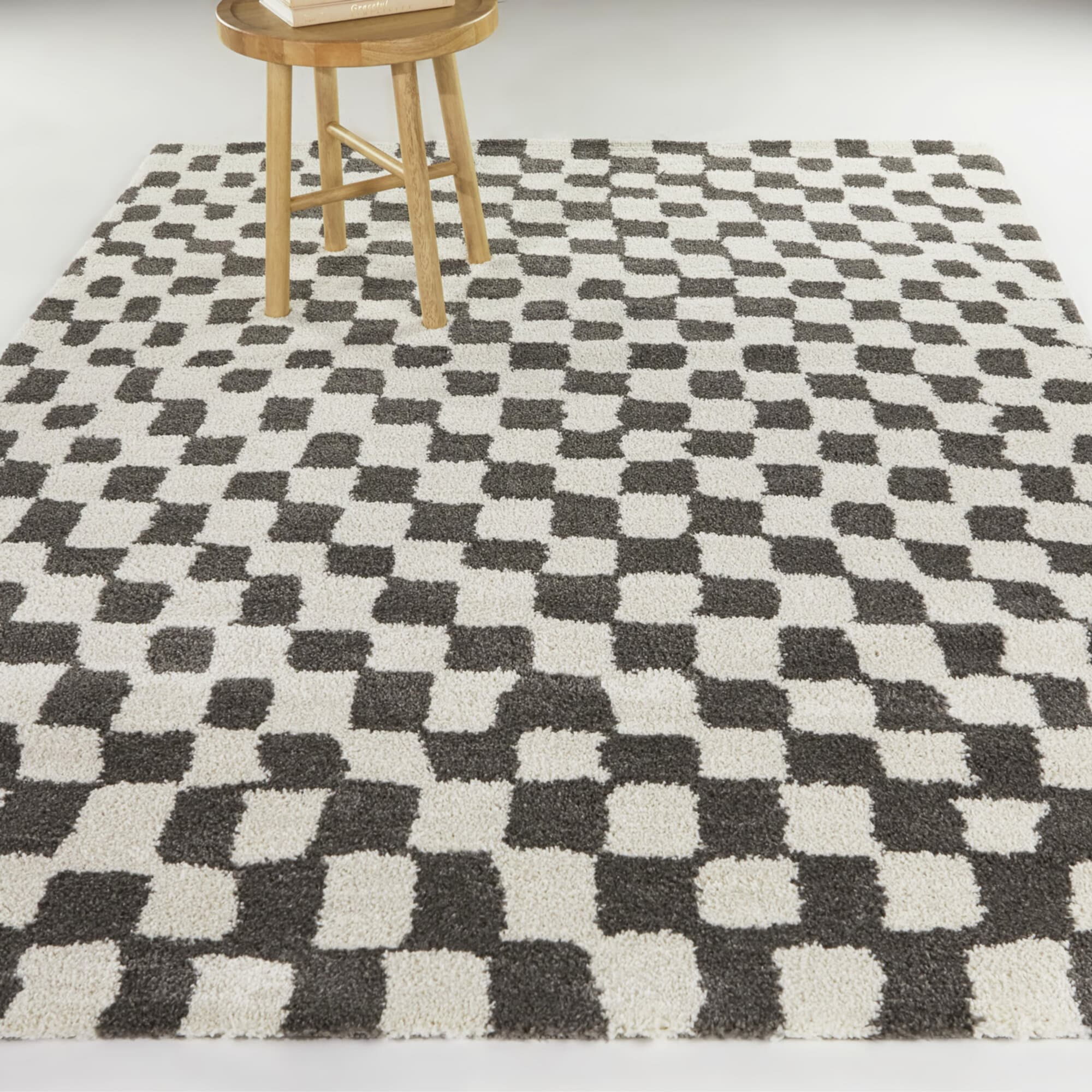 Balta 3116752 5 x 6 (ft) Polypropylene Dark Grey Rectangular Indoor Geometric Mid-Century Modern Area rug