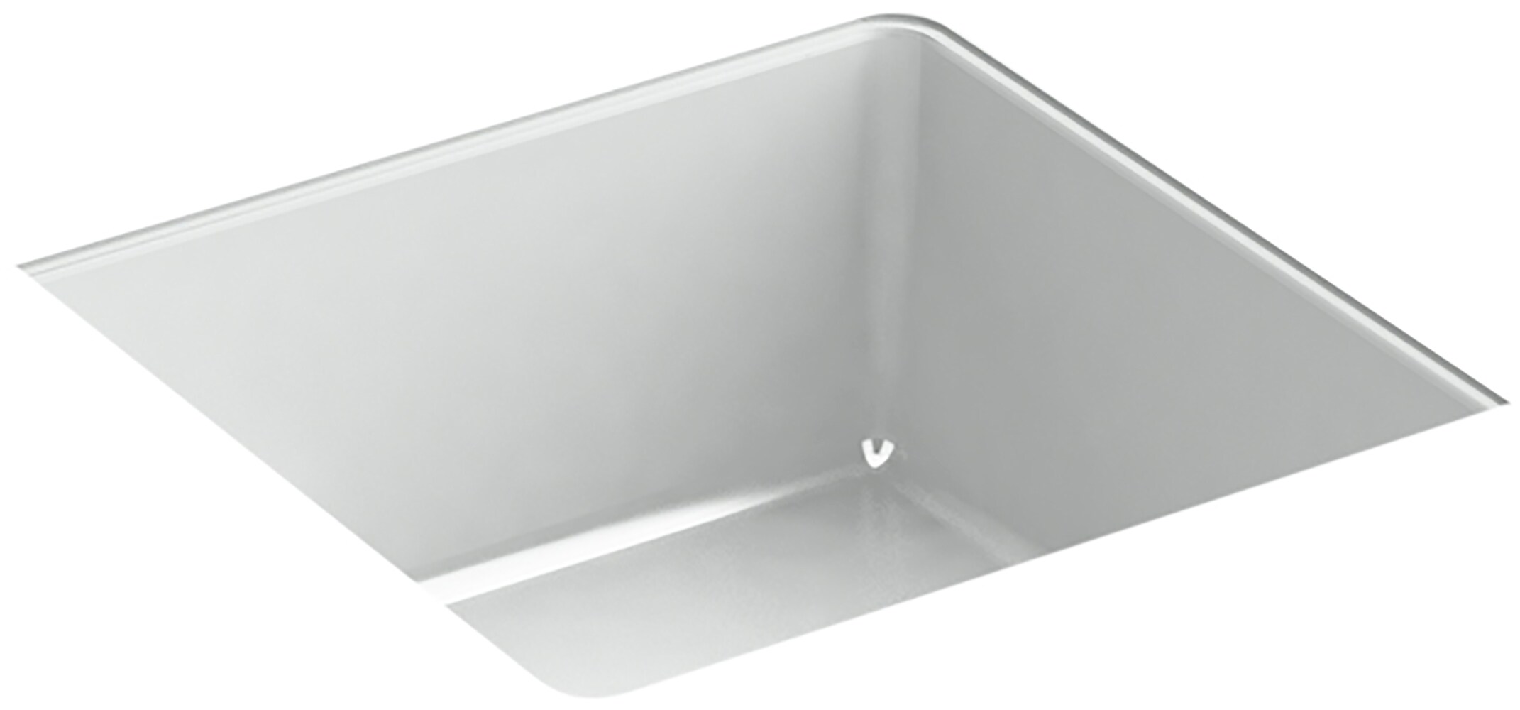 KOHLER K-8188-95 Verticyl Vitreous china Undermount Square Traditional Ice Grey Bathroom Sink ( 13.25-in x 13.0625-in )