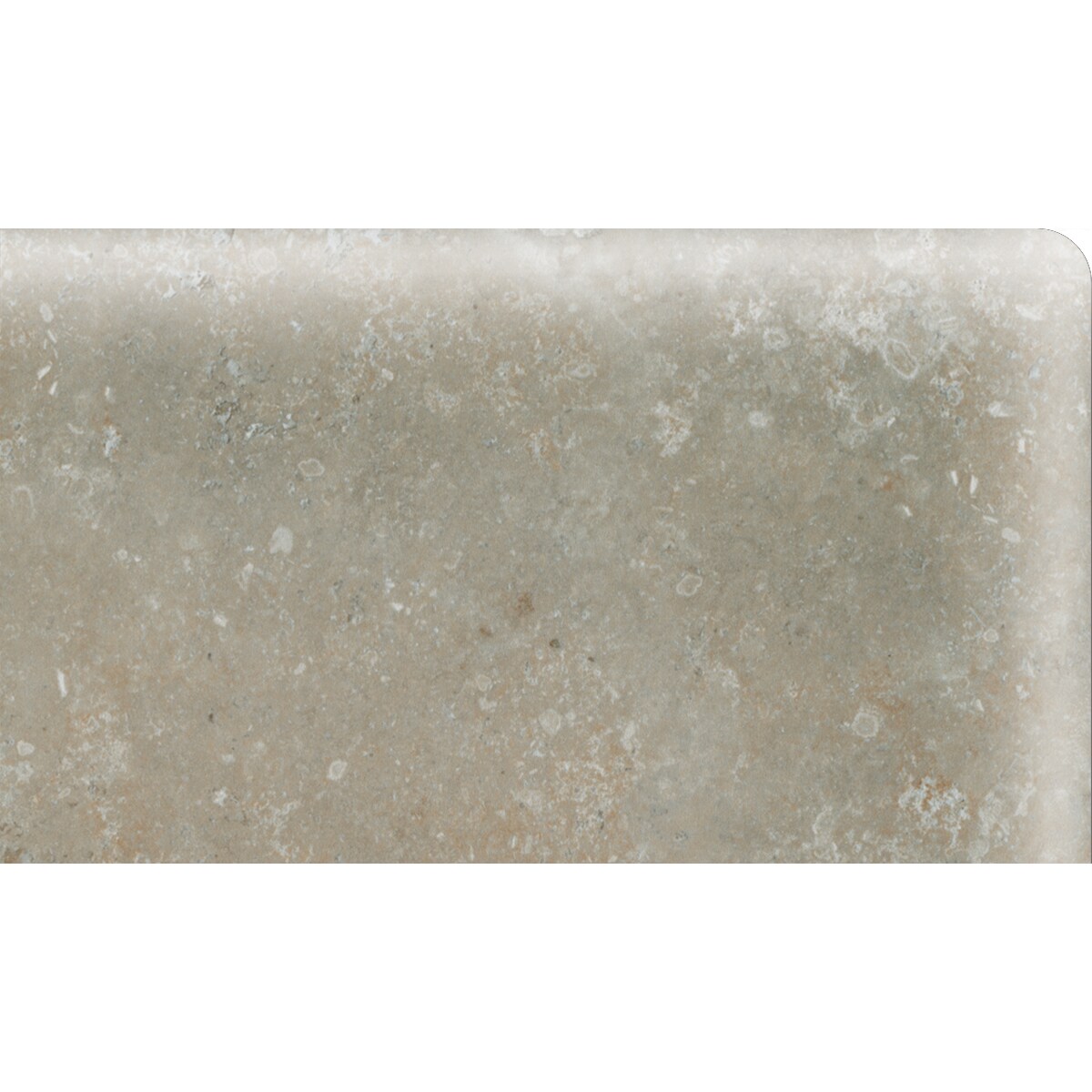 American Olean EL91SCR4369M1P2 Stone Claire Ashen Ceramic Bullnose Corner Tile (Common: 3-in x 6-in; Actual: 3-in x 6-in)