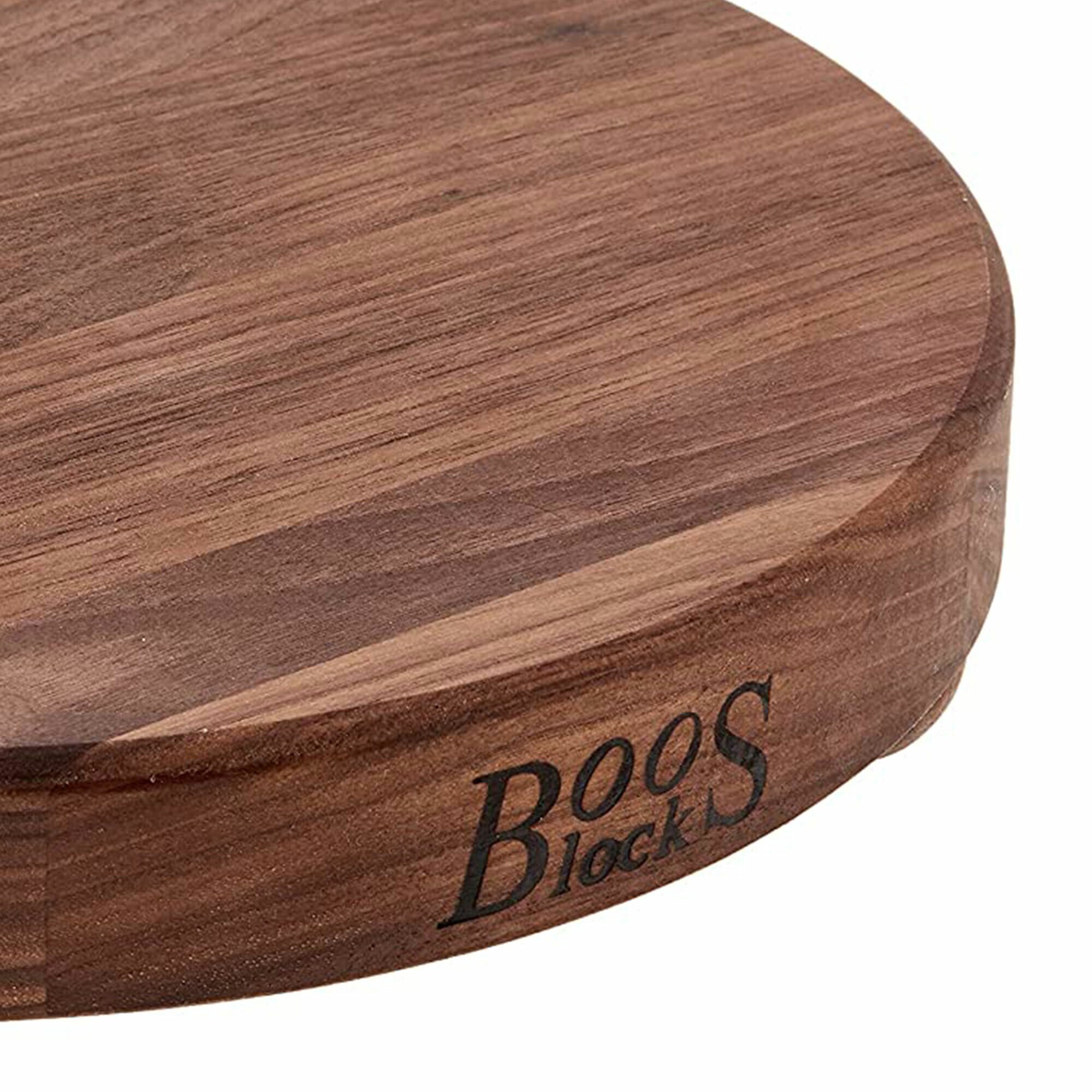 Walnut Edge Grain Round Cutting Board with Bun Feet
