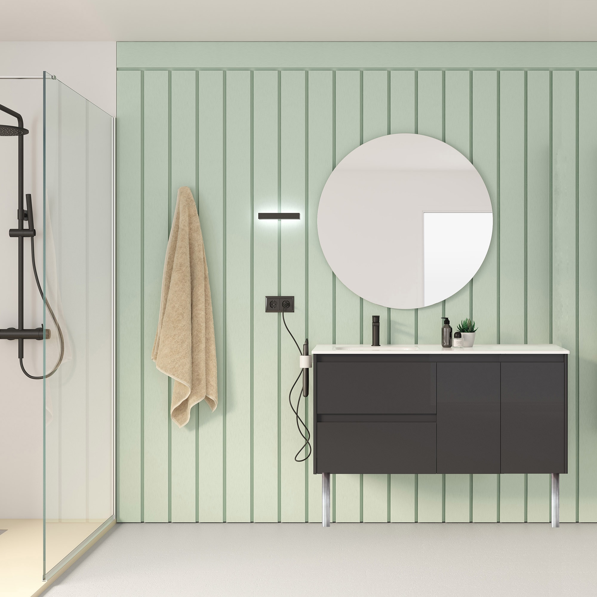 WS Bath Collections AMBRA 120LF PA 2 AN Bath-Vanity-Combo - View #3
