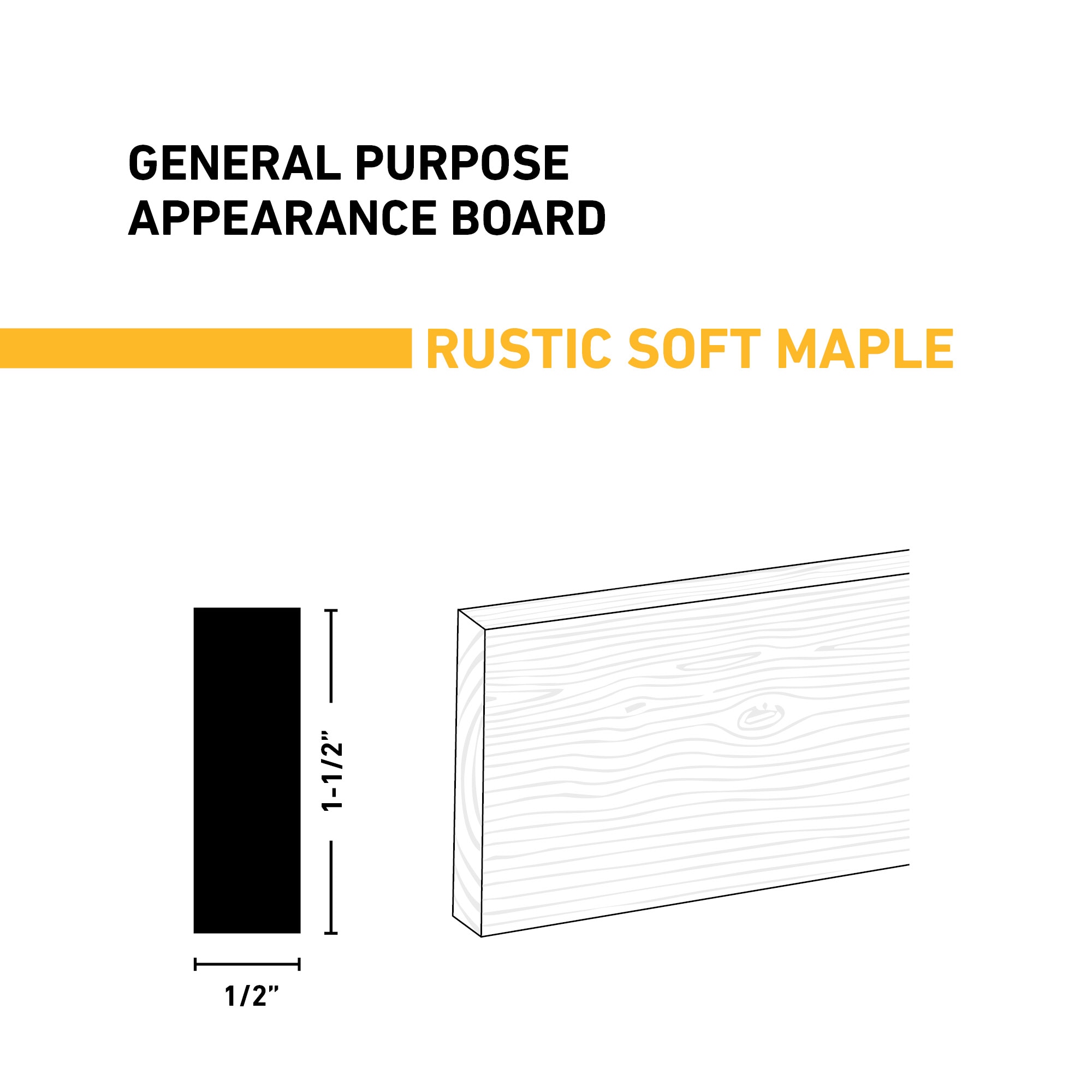 Ornamental Mouldings BRDRUS 1-2X2X4SMAP Appearance-Boards - View #2