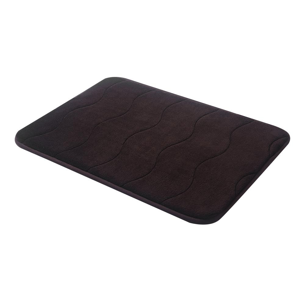 Lorient Home 60-in x 24-in Dark Brown Polypropylene Memory Foam Bath ...