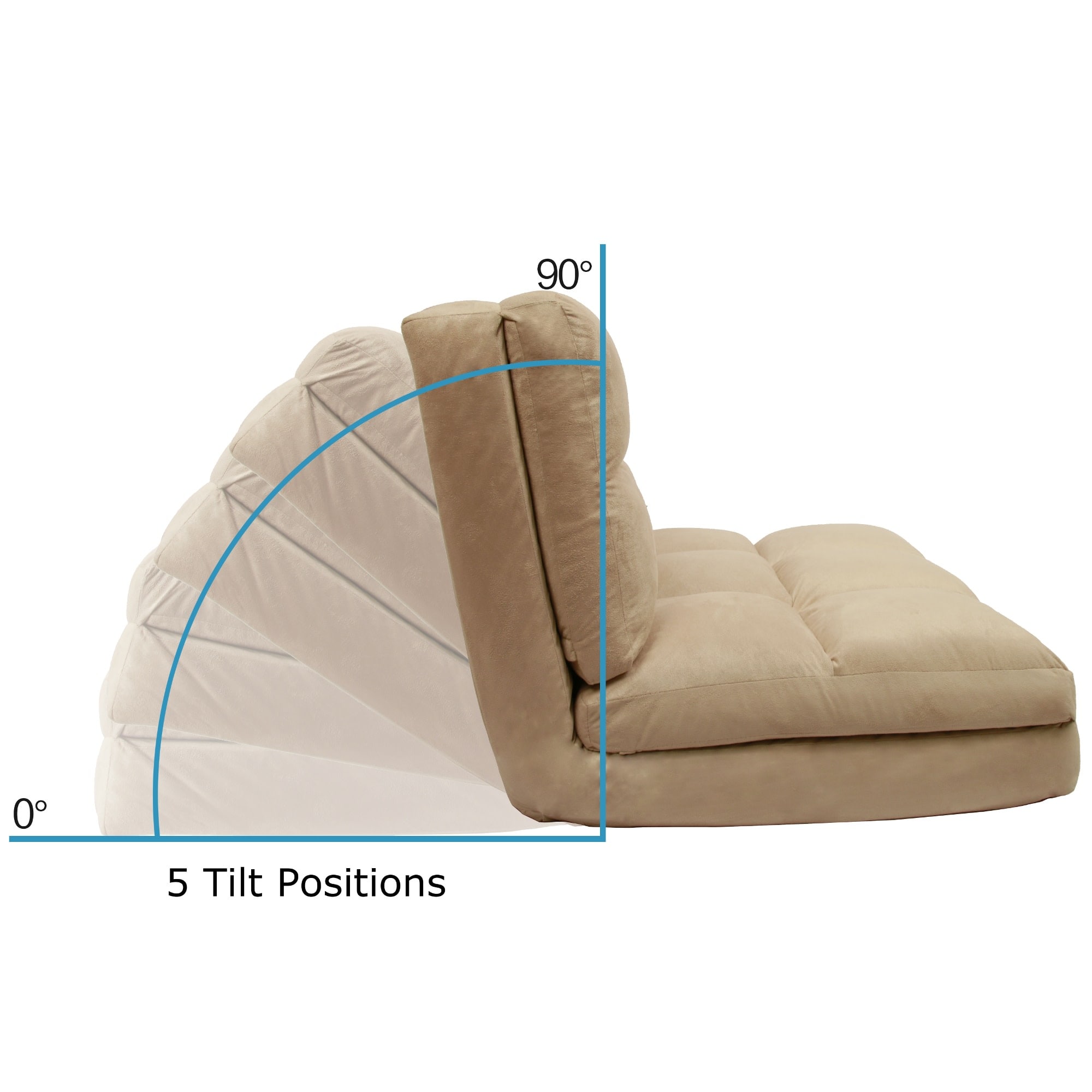 loungie microsuede modern flip chair