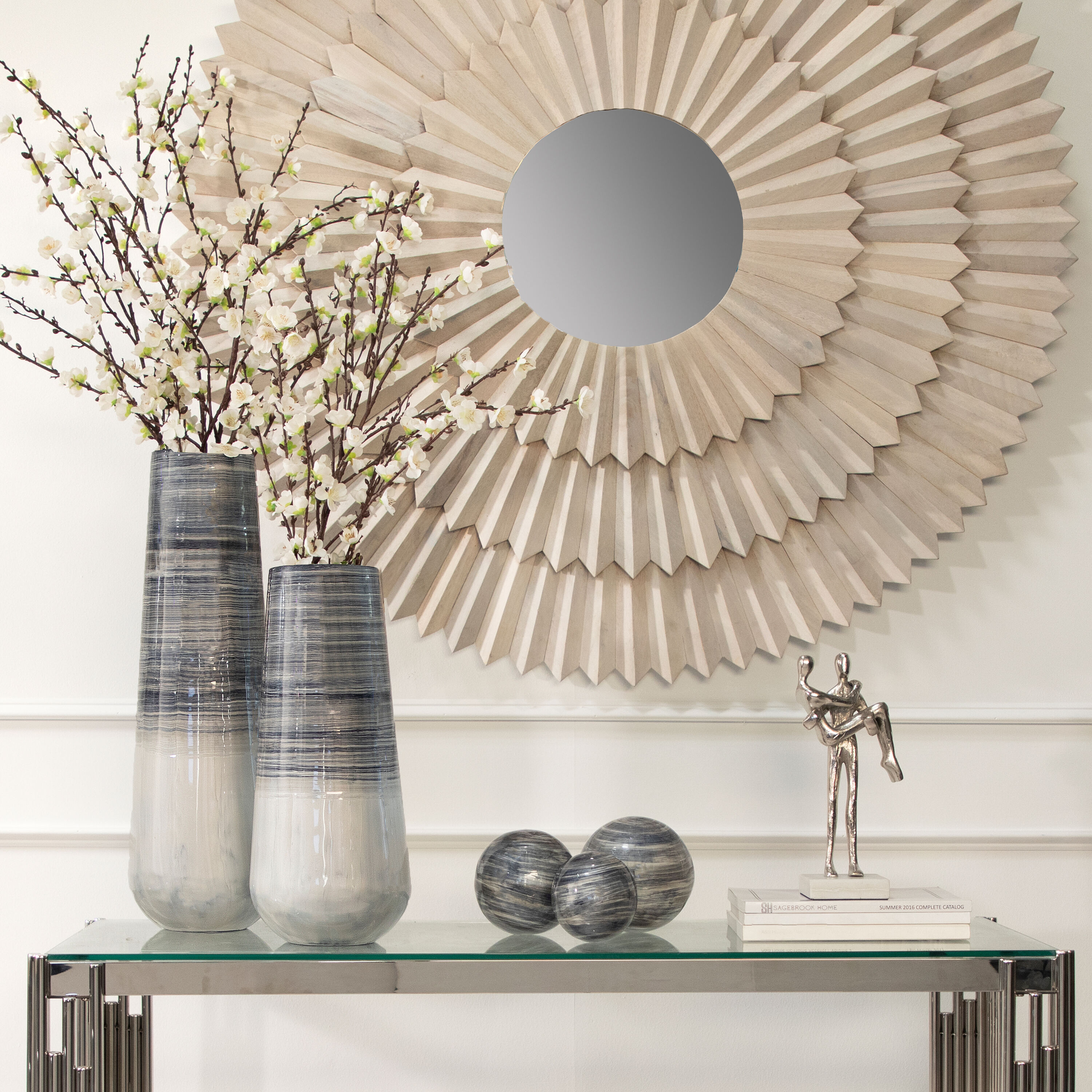 Sagebrook Home 15578 Silver Aluminum Modern Sculpture