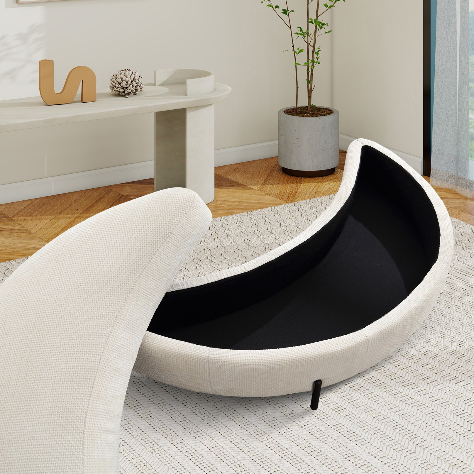 Hrinhom HC-W4004-BEIGE Indoor-Ottomans - View #3