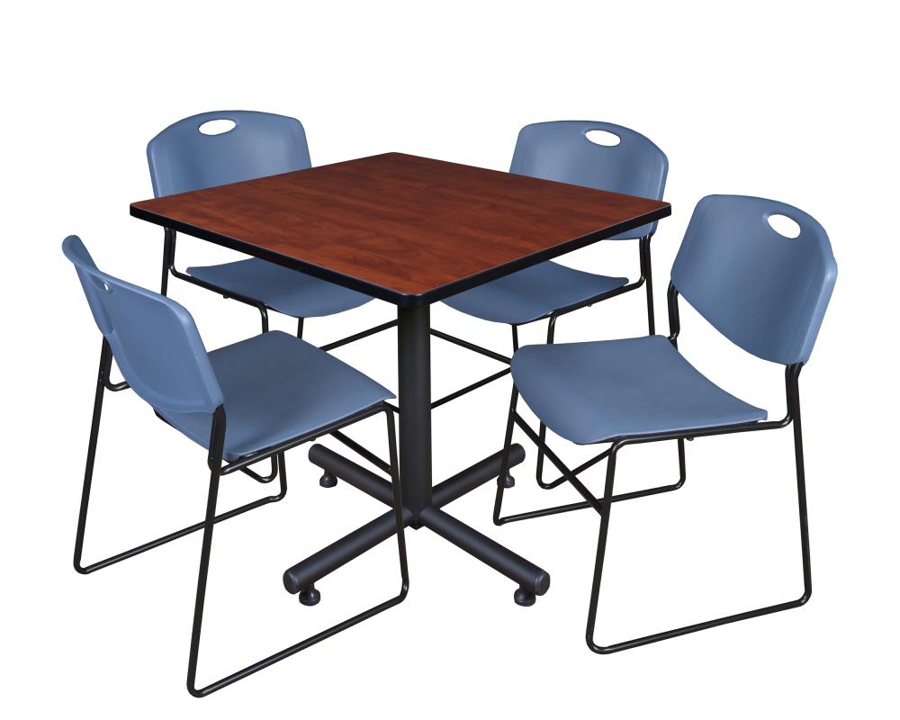 Regency TKB4242CH44BE Breakroom Red 4-Person Training Table (42-in W x 29-in H)