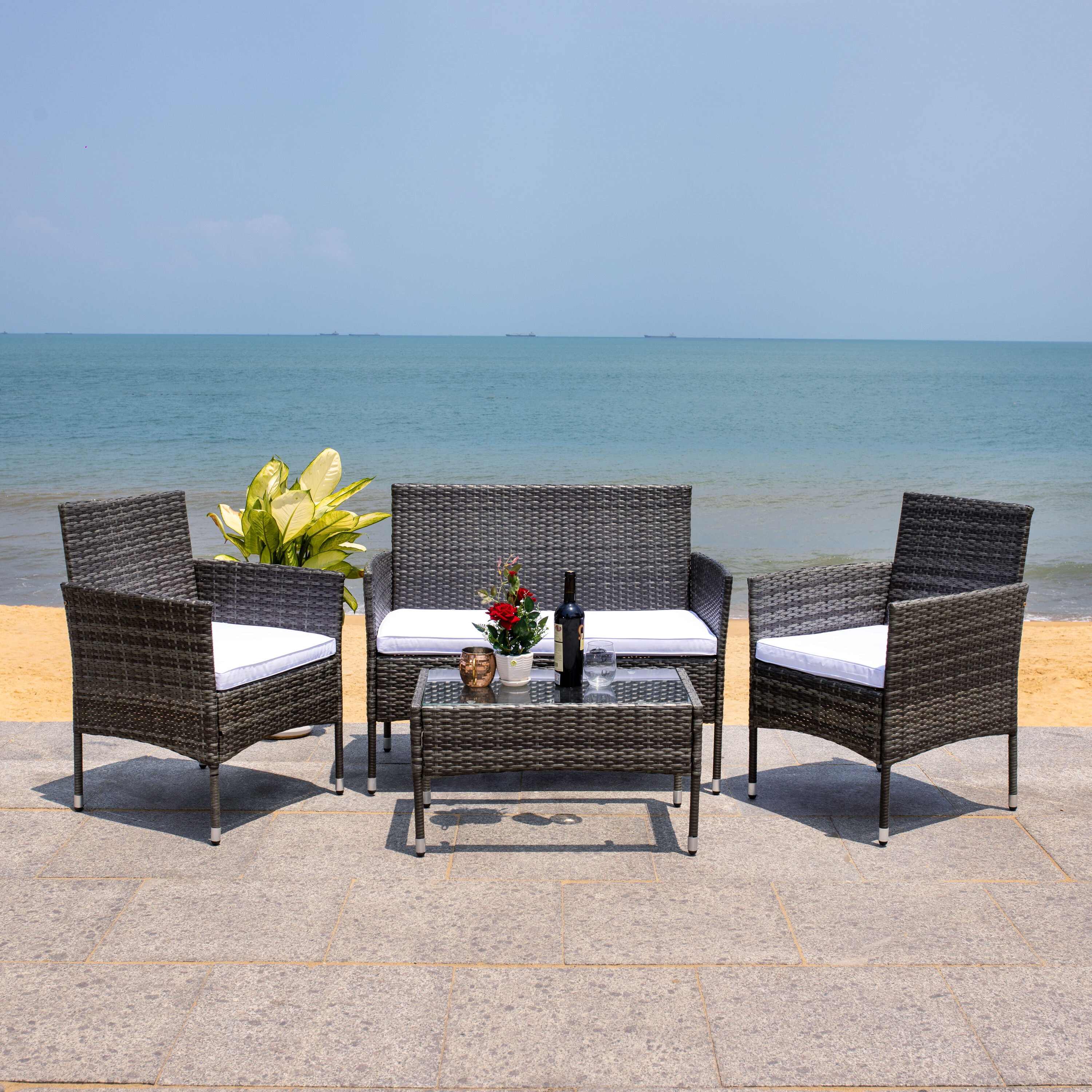 Safavieh PAT7504C Patio-Conversation-Sets - View #9