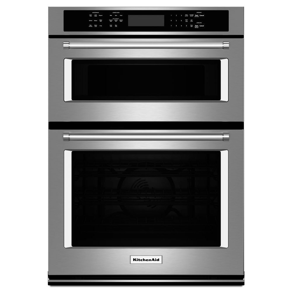 Kauwgom eeuw etiket KitchenAid 30-in Self-Cleaning Convection Microwave Wall Oven Combo  (Stainless Steel) in the Microwave Wall Oven Combinations department at  Lowes.com
