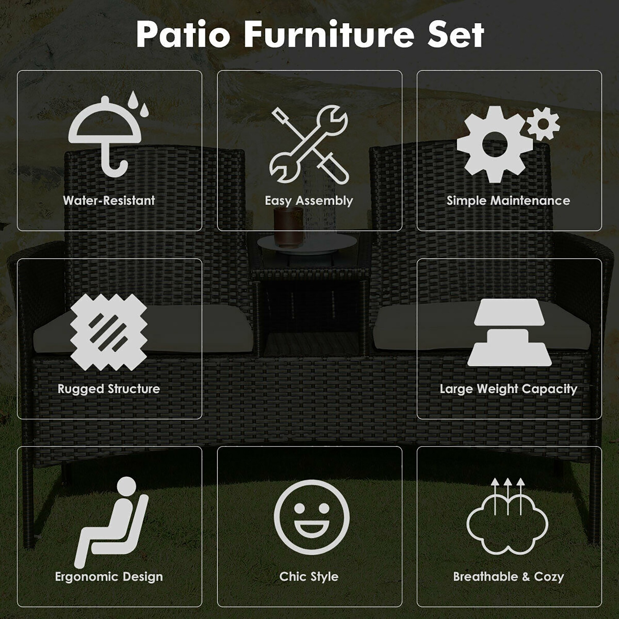 CASAINC WF-HW63233 Patio-Conversation-Sets - View #9