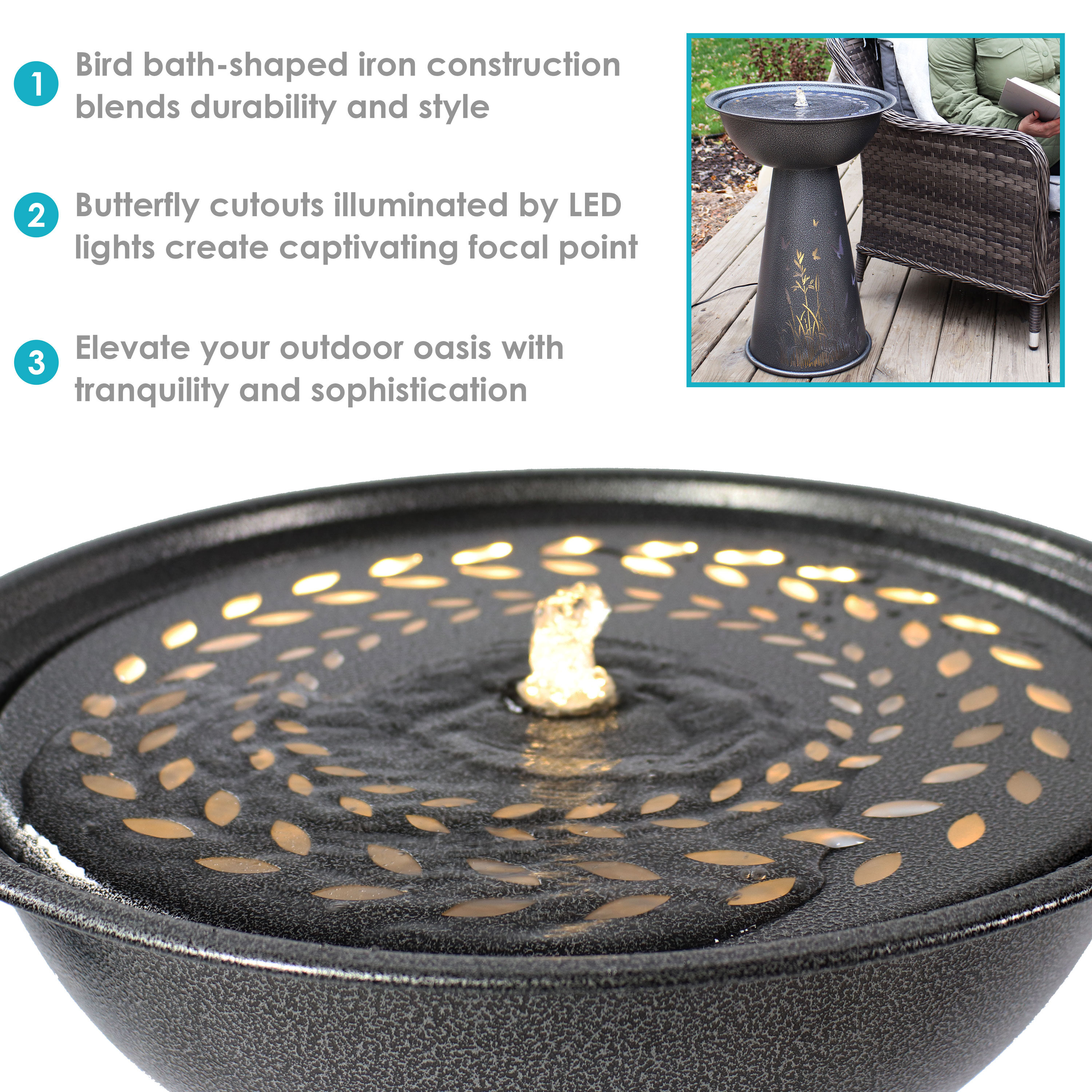 Sunnydaze Decor HDC-185 fountains - View #4