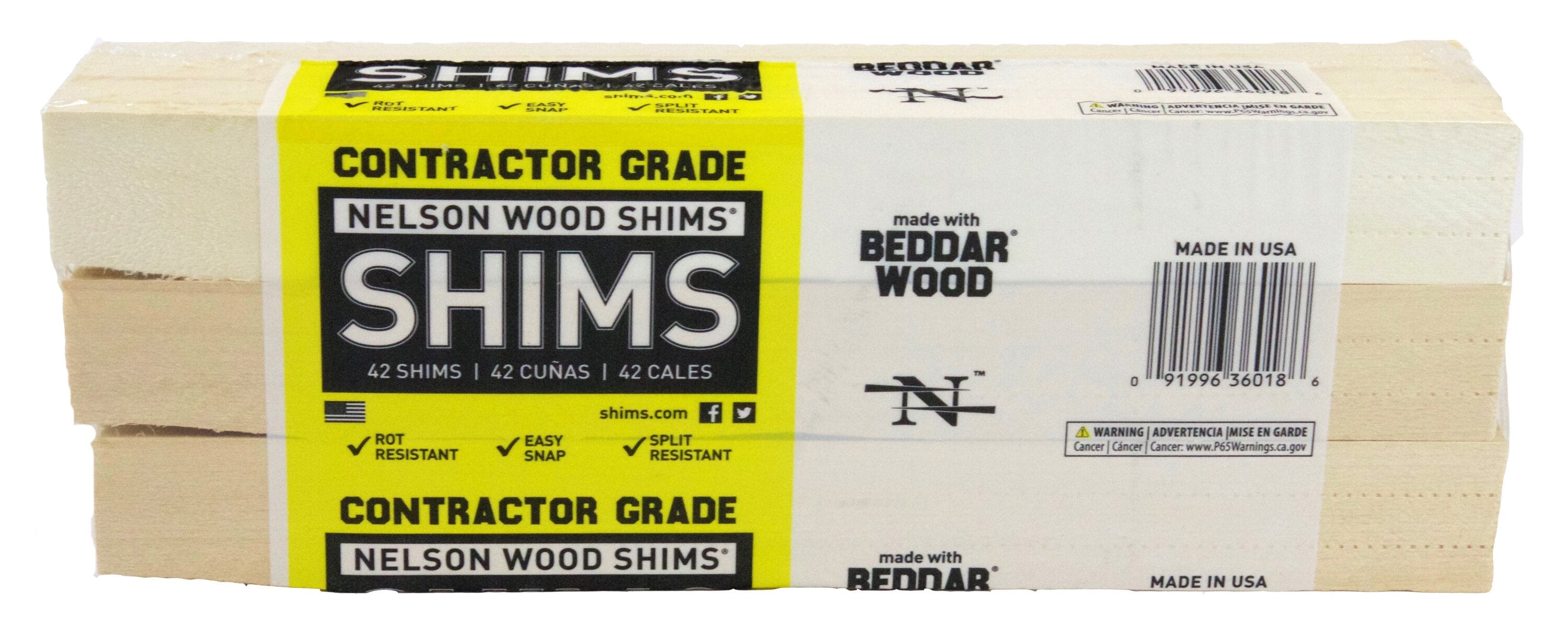 Nelson Wood Shims - 16 Long ~ 42 Pack Bundle