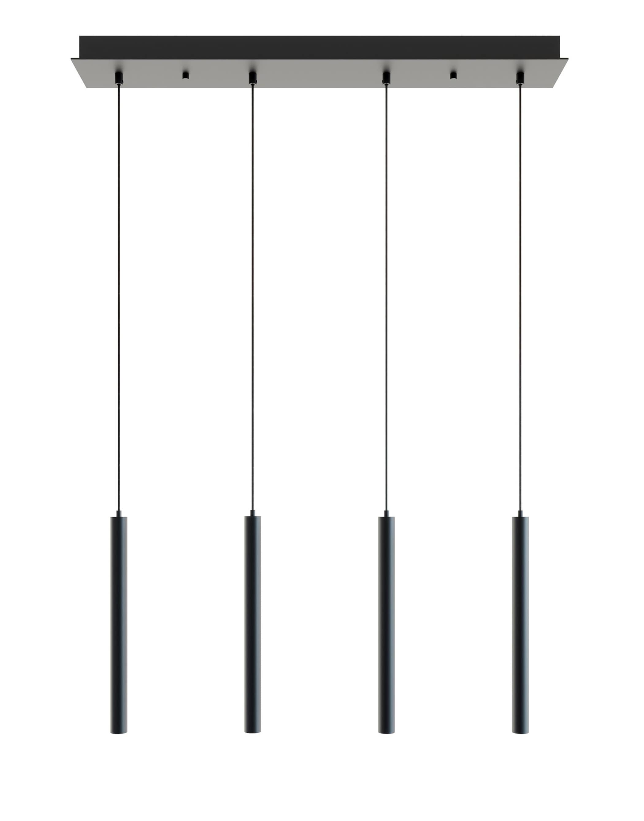 Eli Modern Black LED Pendant with Satin Nickel Finish