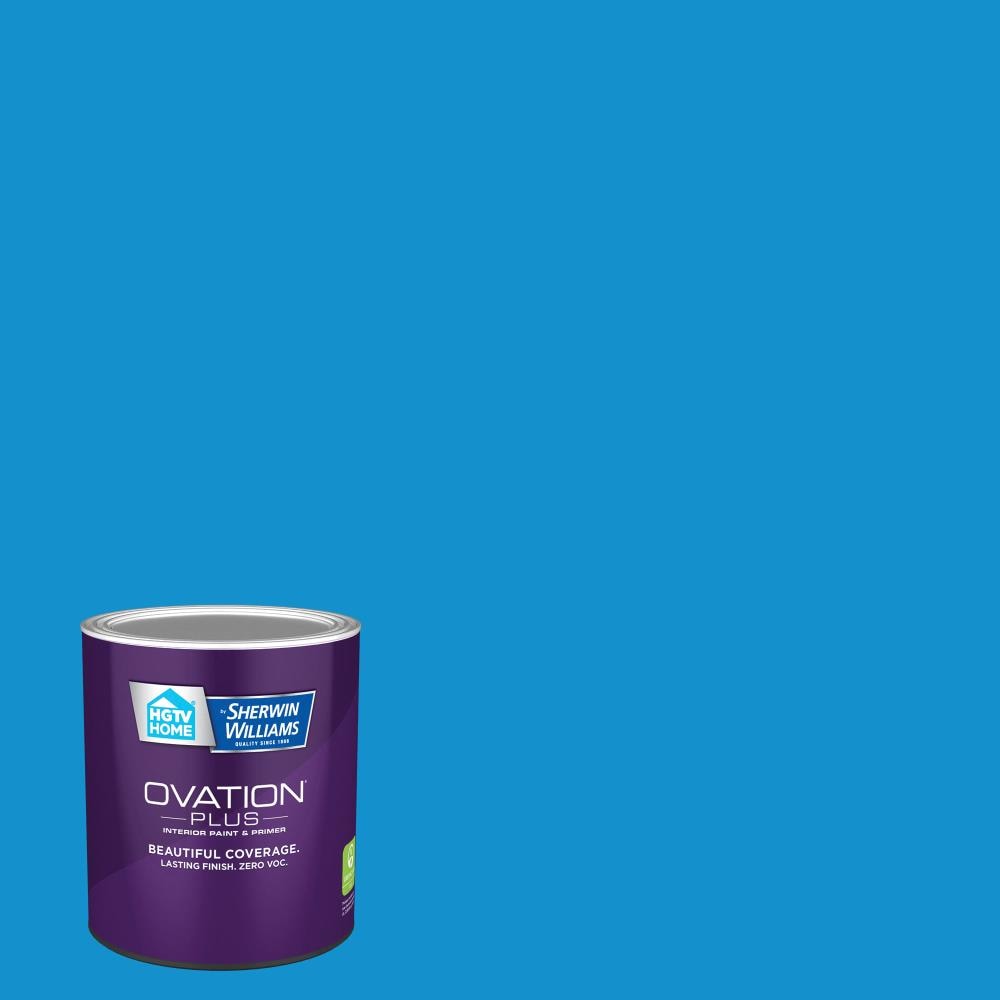 HGTV HOME by Sherwin-Williams 4008-10B-2557209 Ovation Plus Semi-gloss Blue Burst 4008-10B Latex Interior Paint Paint + Primer ( 1-quart )