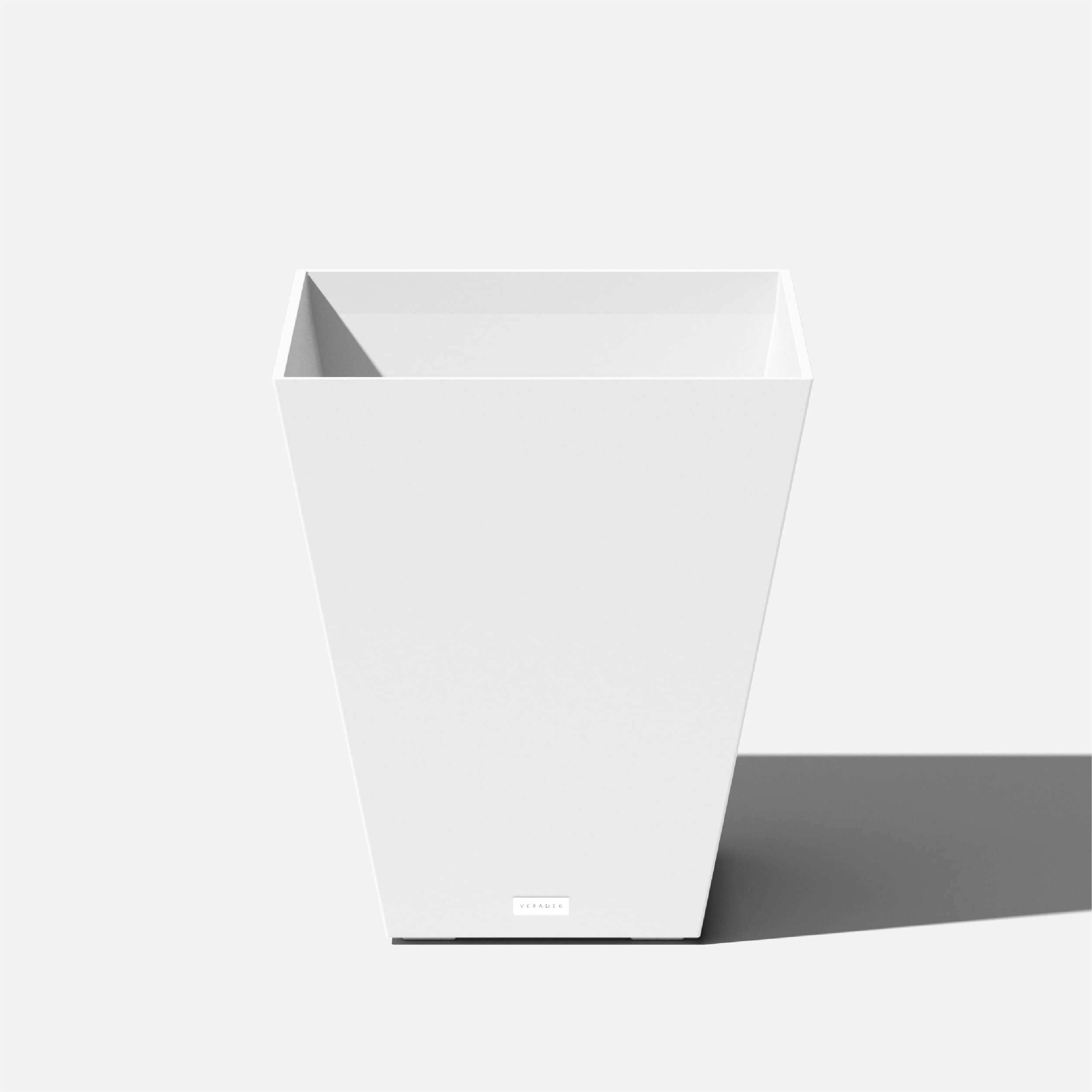Veradek NBV22W Square 19-in W Extra Large White Plastic Indoor/Outdoor Planter with Drainage Holes