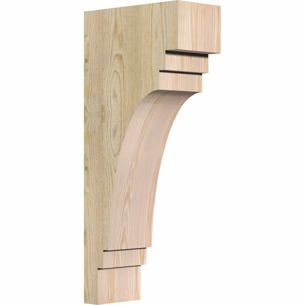 Ekena Millwork COR06X12X28PEC00RDF 6-in x 12-in x 28-in Pescadero Unfinished Douglas fir Wood Paintable/Stainable Corbel