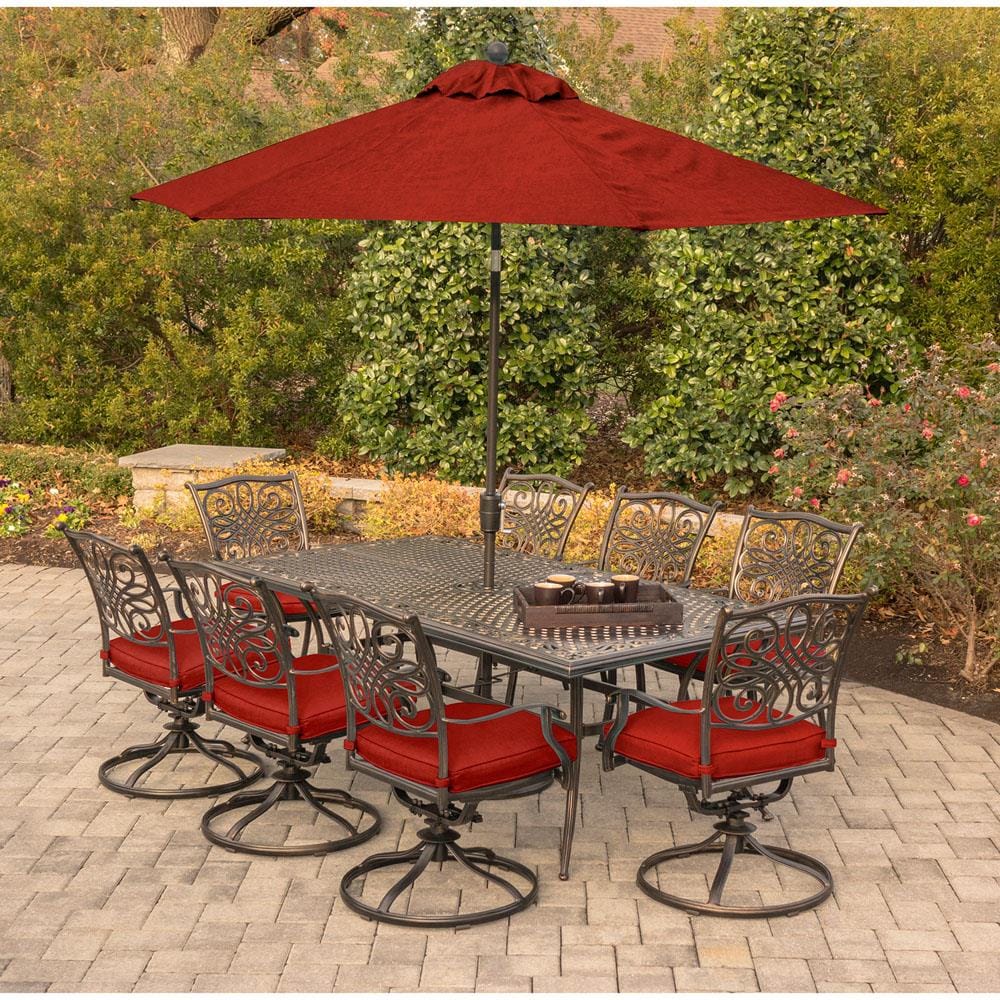 Hanover TRADDN9PCSW8-SU-R Patio-Dining-Sets - View #10