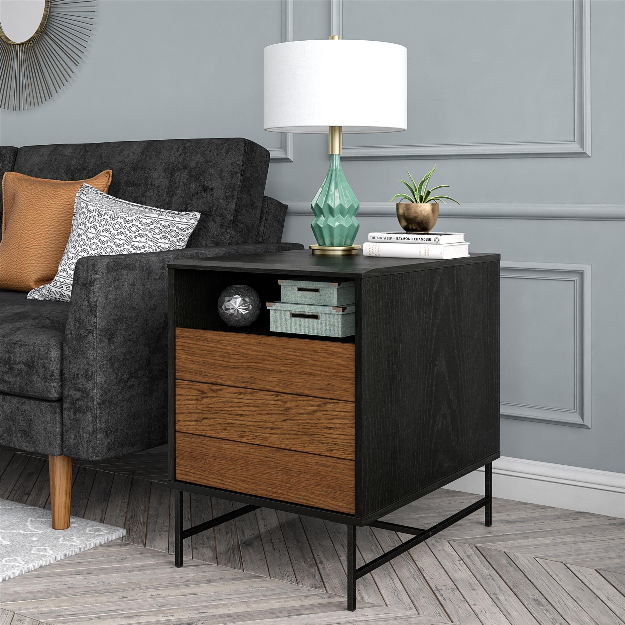 GDFStudio 348952 Reznor End Table Black