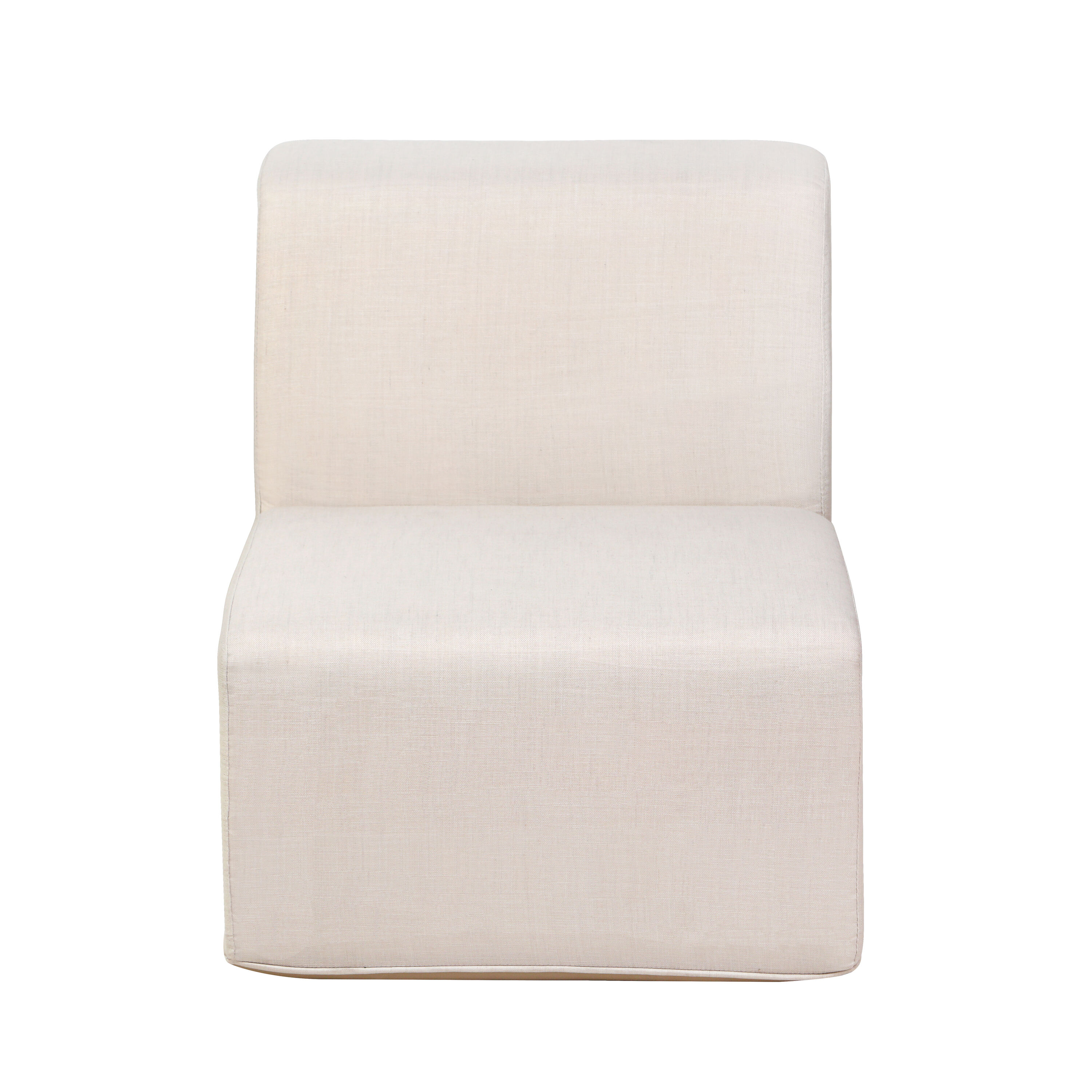 Deko Living COP30217ACH Compressed Foam Armless Sectional Sofa Chair Outdoor Sectional with Beige