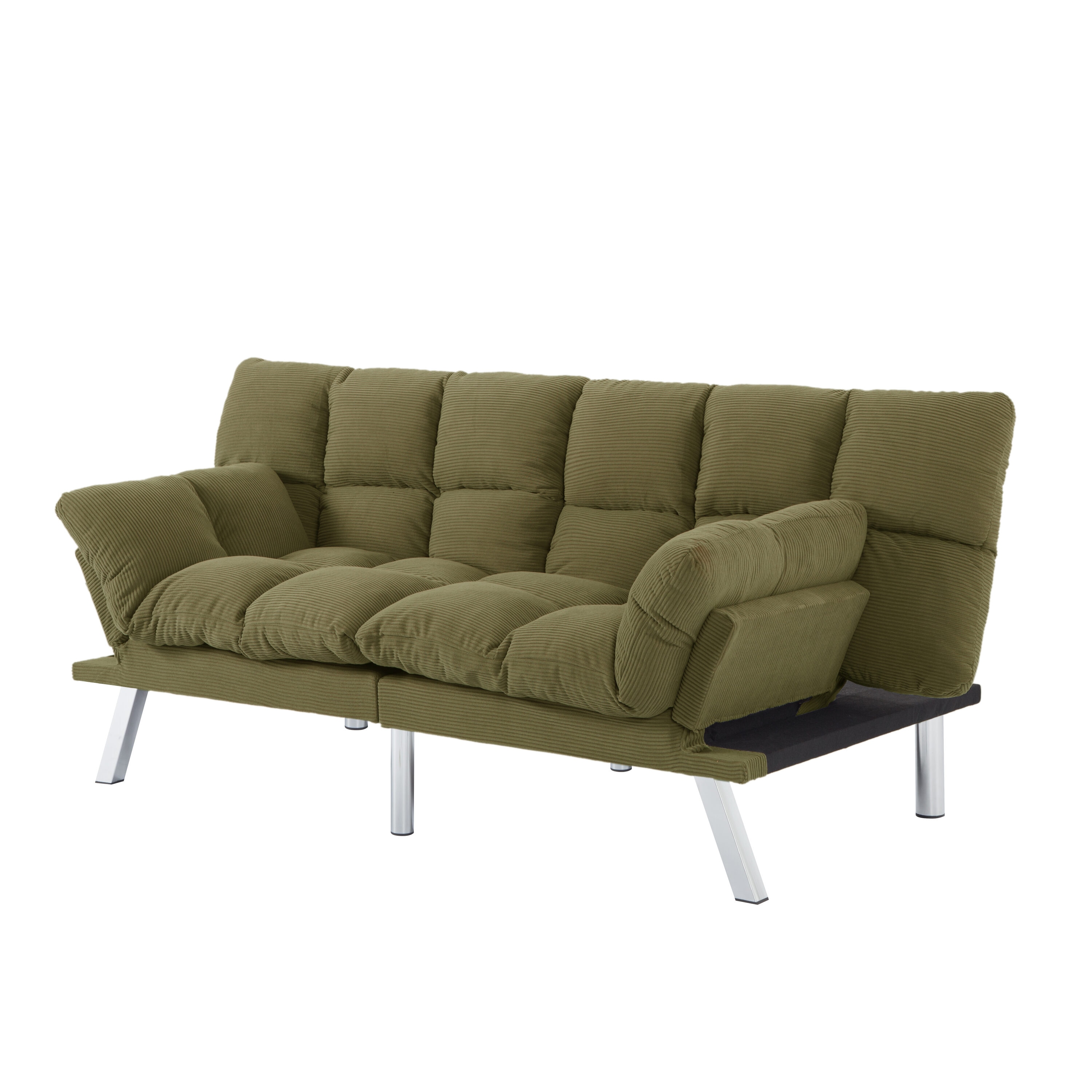 LUXEYARD Multifunctional Sofa Bed Foldable 2 Seater Corduroy Fabric ...