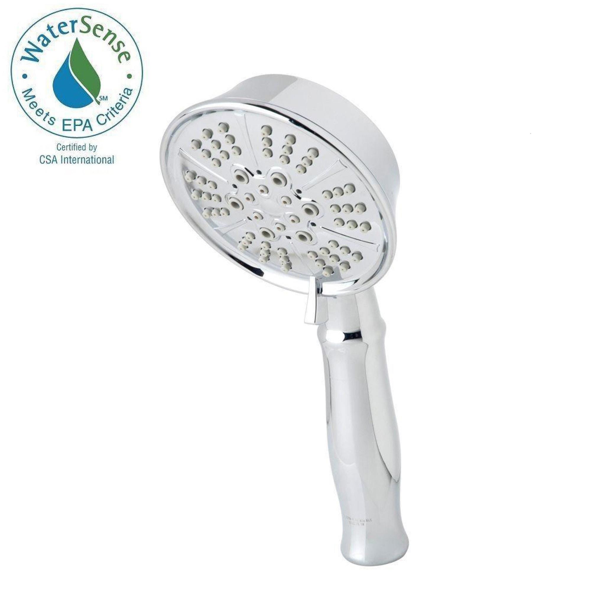 Symmons 76HS-RP Allura 5.0 -Spray Polished Chrome 4.44-in Round Handheld Shower Head 1.75 GPM