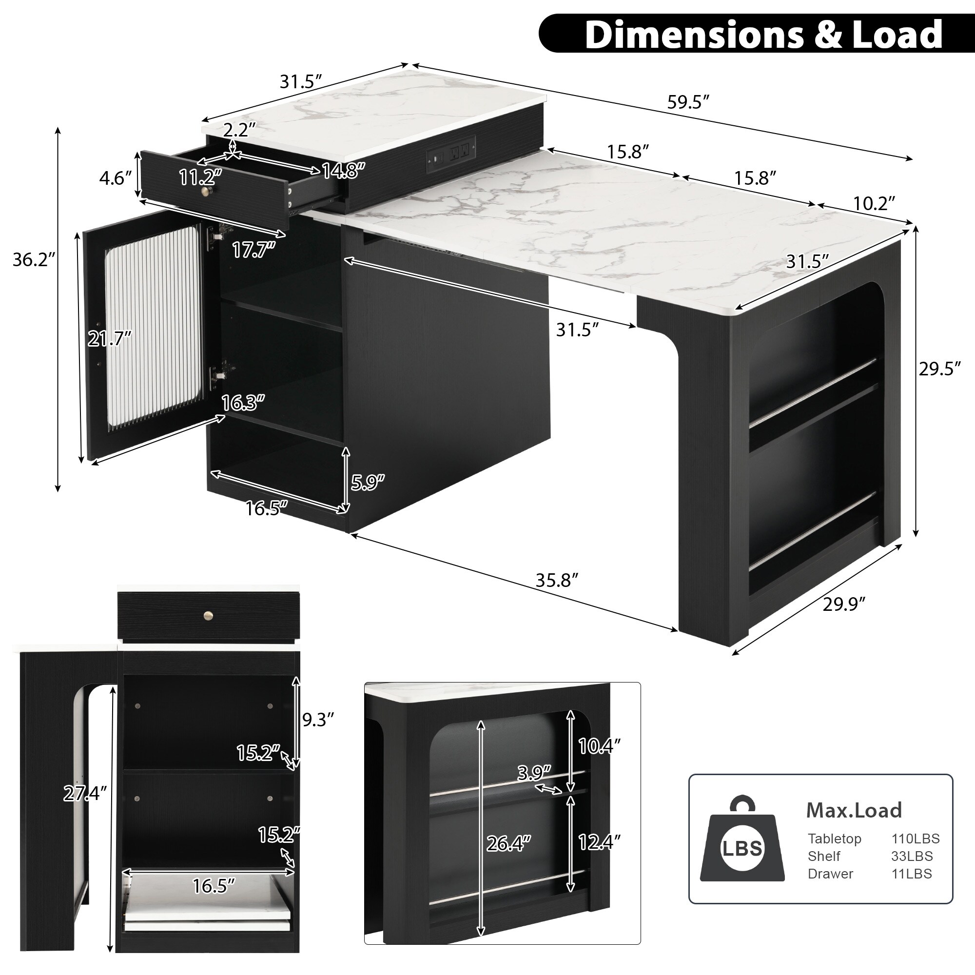 SINOFURN SYB260035WT Kitchen-Furniture - View #15