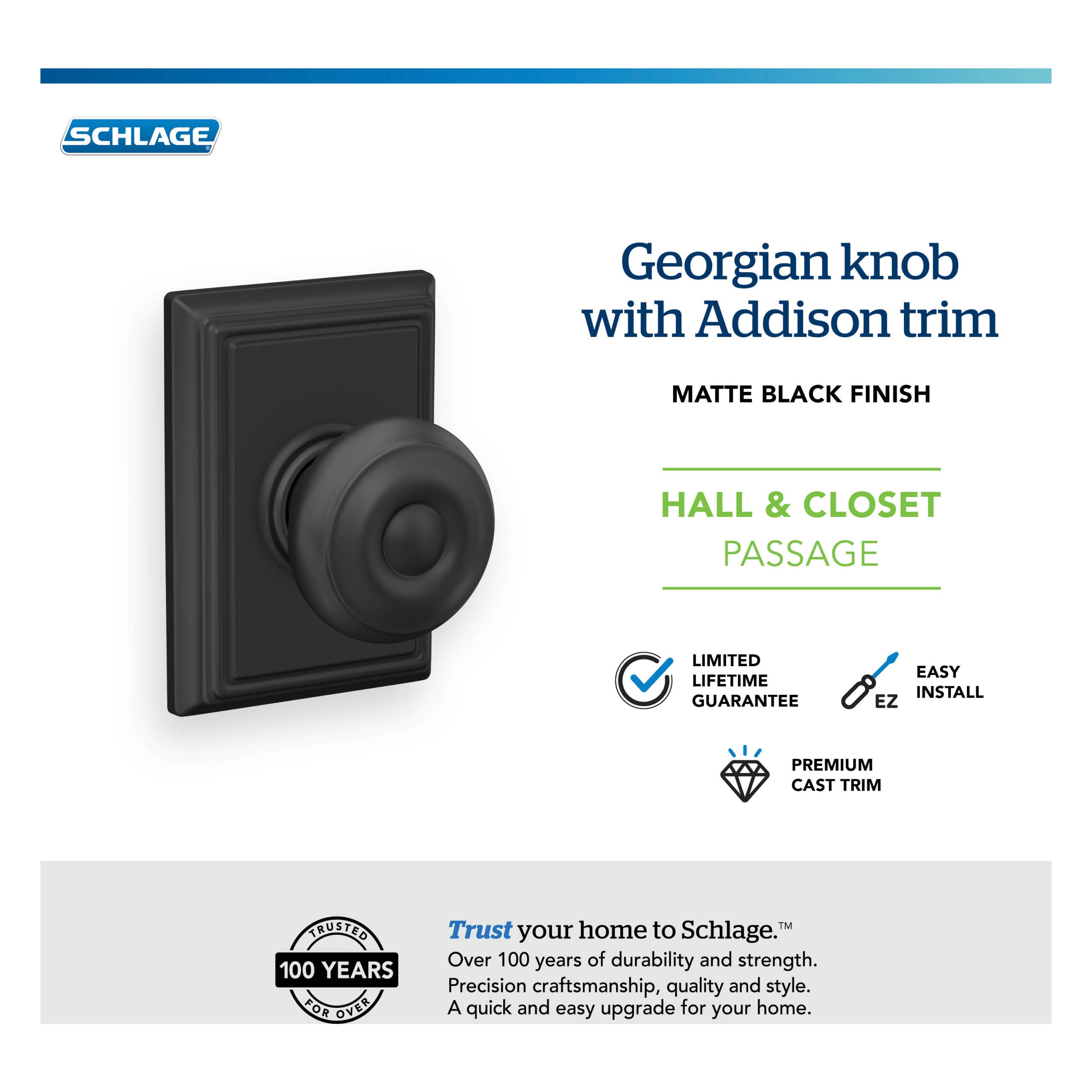 Schlage F10 GEO 622 ADD Door-Knobs - View #7