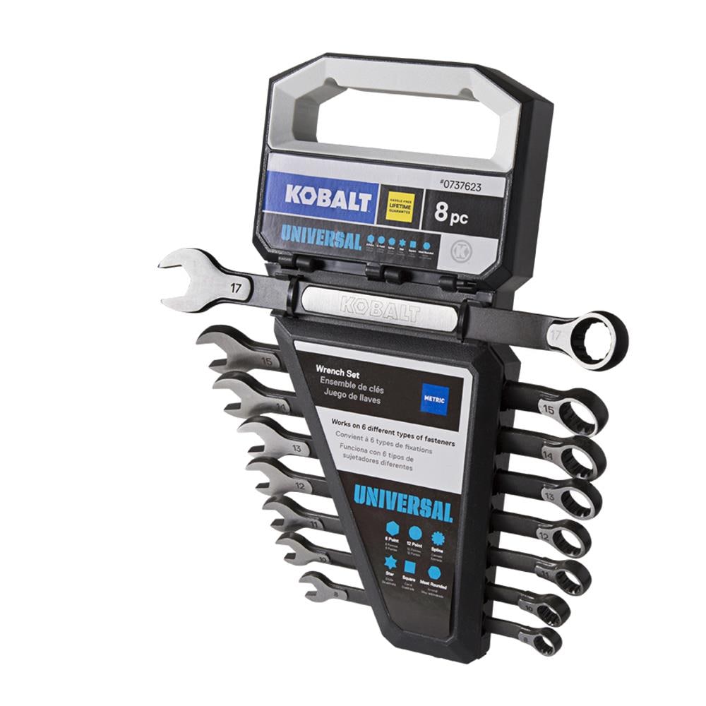 Kobalt Universal 8-Piece Spline Metric Standard Combination Wrench Set