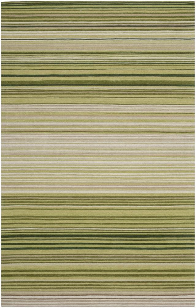 Marbella Green Wool Flat Woven 5' x 8' Area Rug
