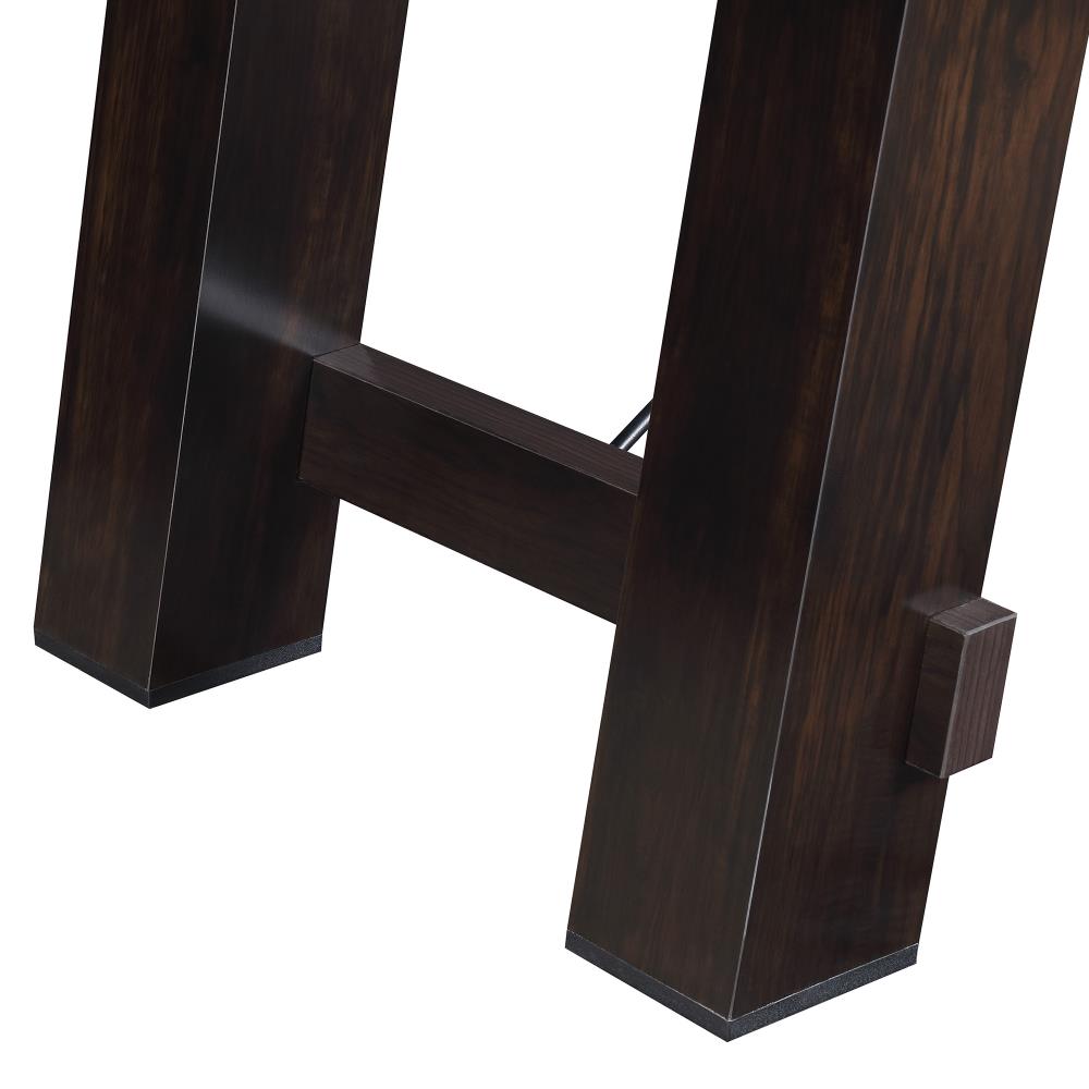 Asher Brown Spruce Veneer Shuffleboard Table with Solid Wood Legs
