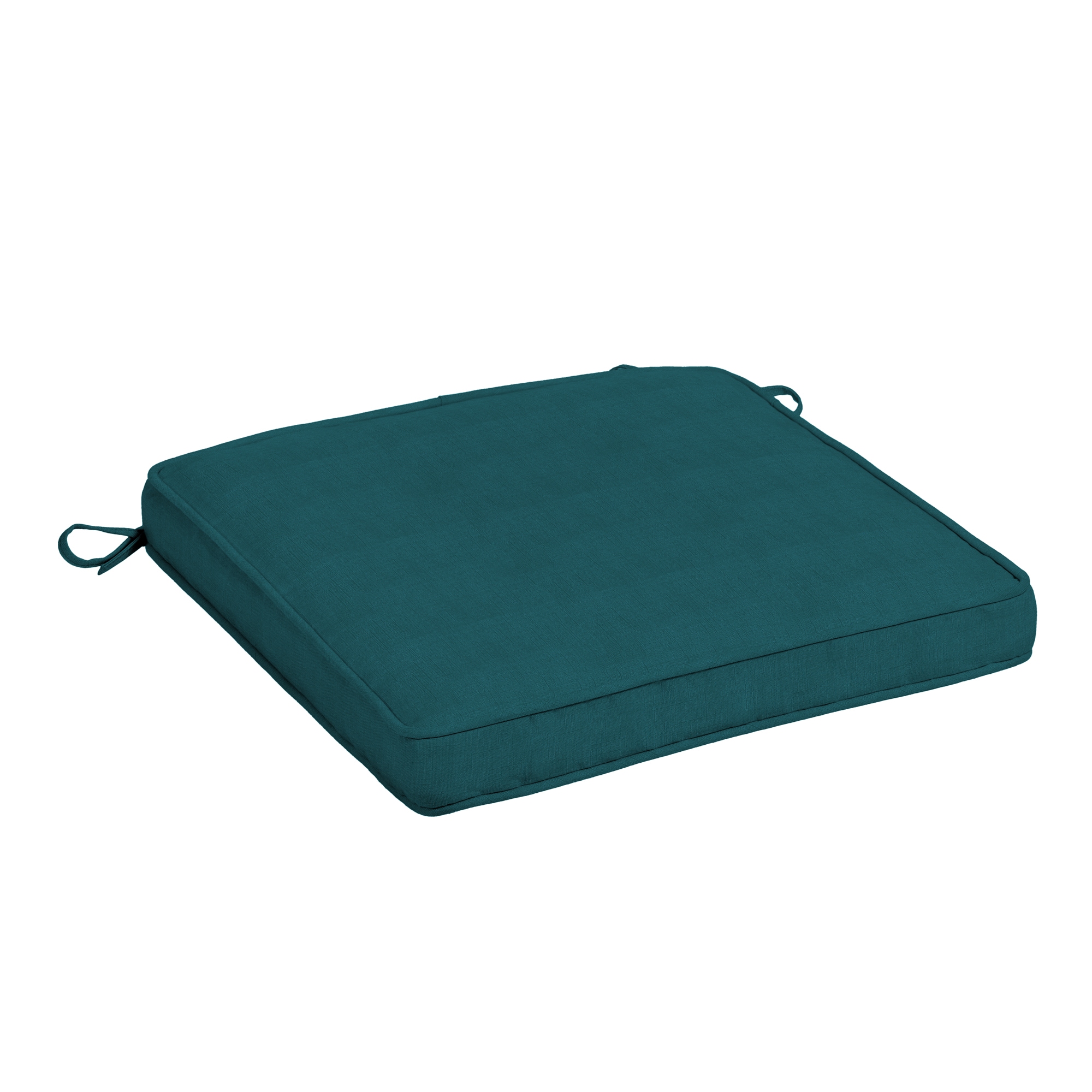 allen + roth with STAINMASTER XQ06417B-D9C8 STAINMASTER 20-in x 20-in Deep Lake Madera Linen Patio chair cushion