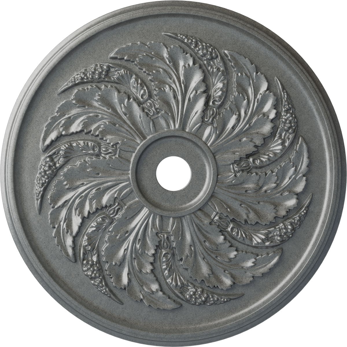 Ekena Millwork CM42SKPLS Sellek 42.125-in W x 42.125-in L Painted Platinum Polyurethane Whole Ceiling Medallion