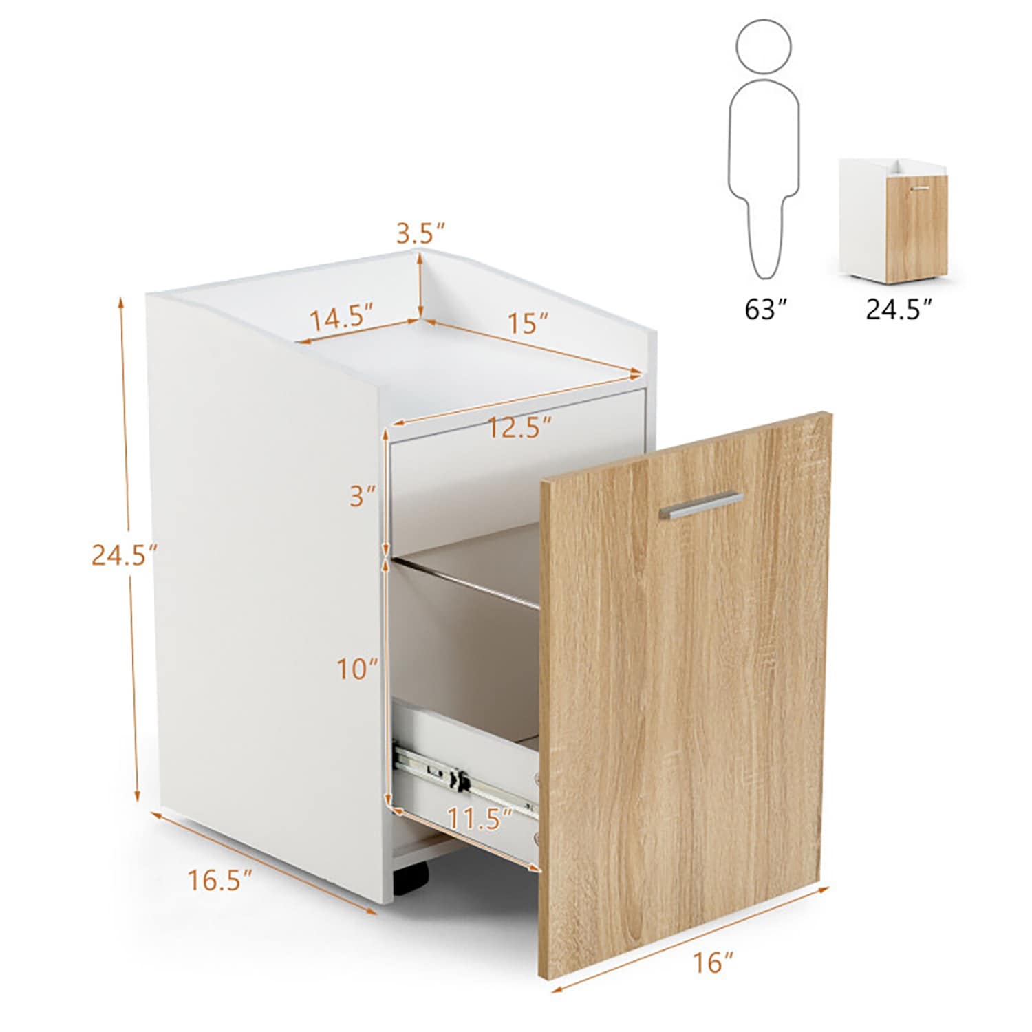 GZMR GZ-HW66207WH Filing-Cabinets - View #5